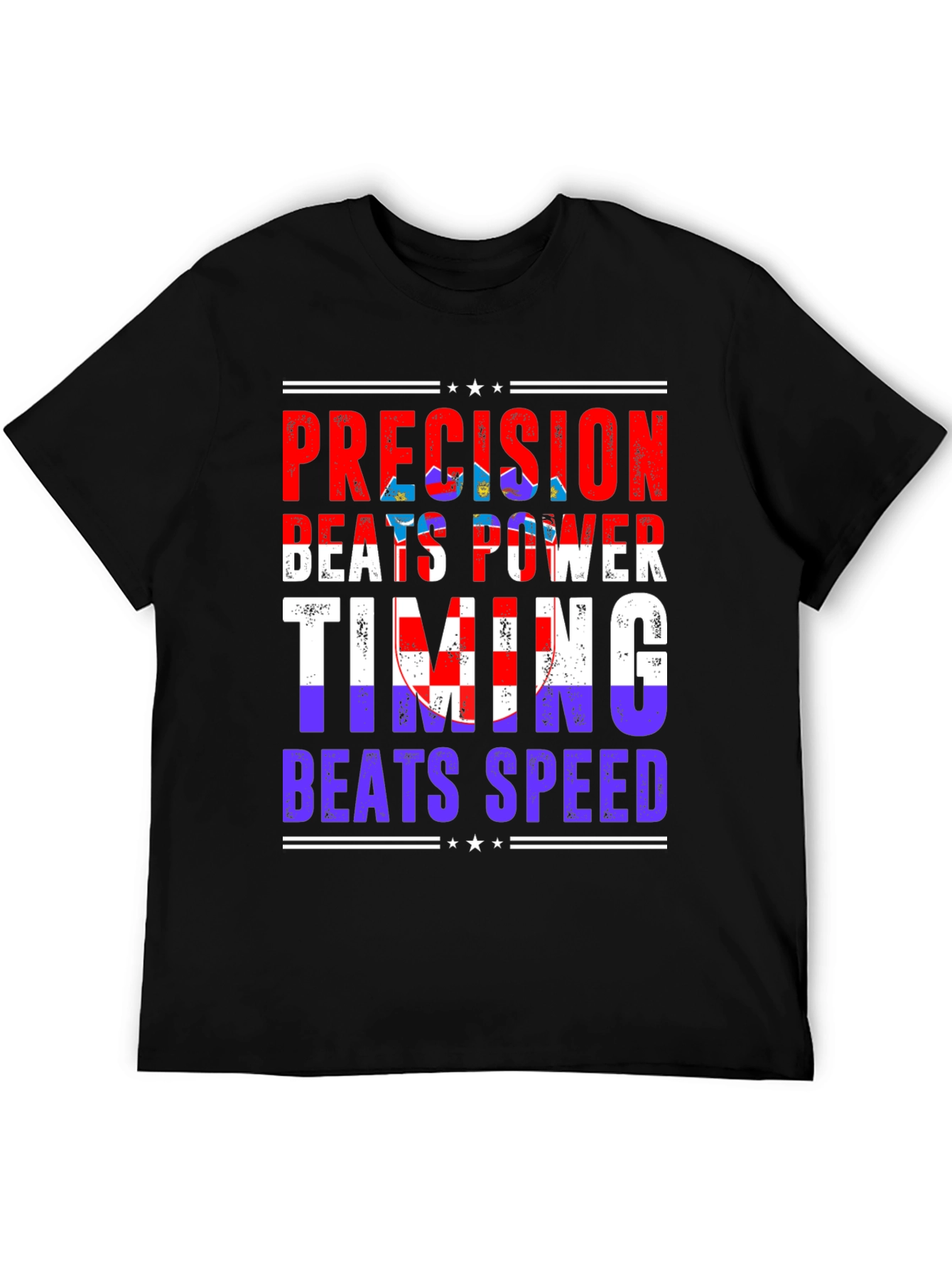 Precision Beats Power Mens Graphic T-Shirt