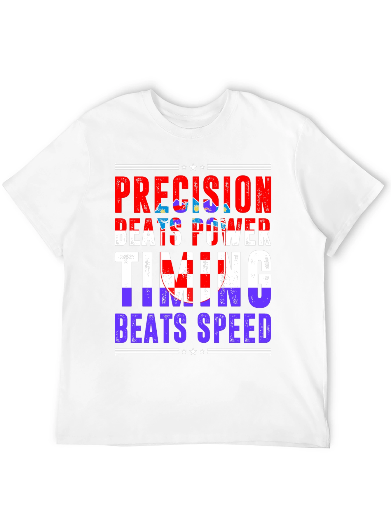 Precision Beats Power Mens Graphic T-Shirt