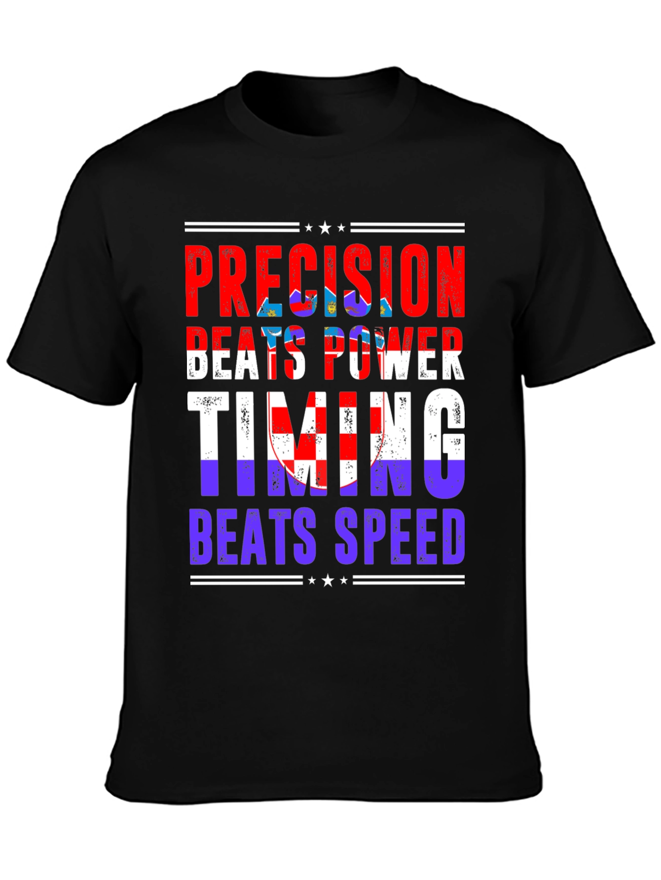 Precision Beats Power Mens Graphic T-Shirt