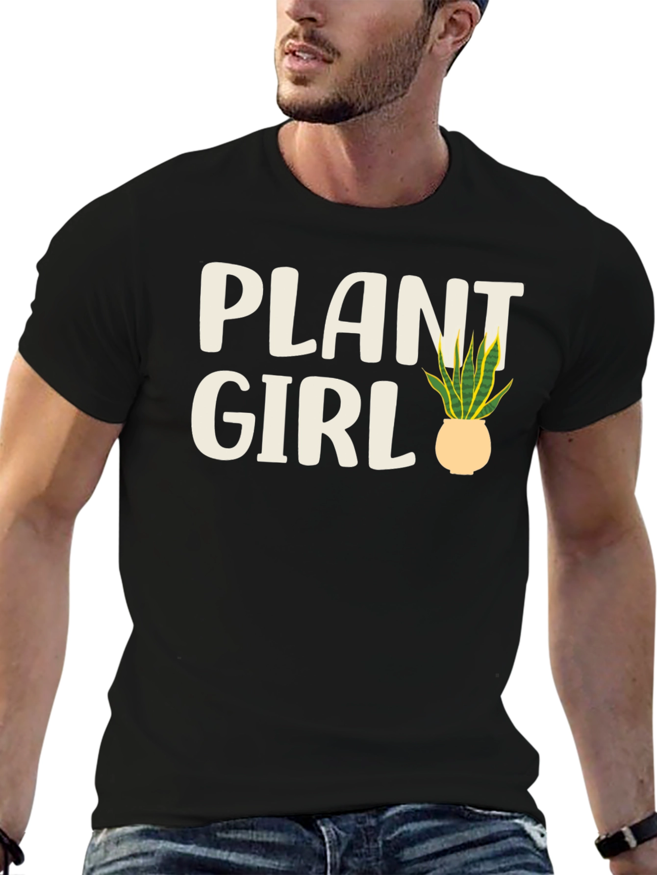 Plant Girl Graphic Tee - Black