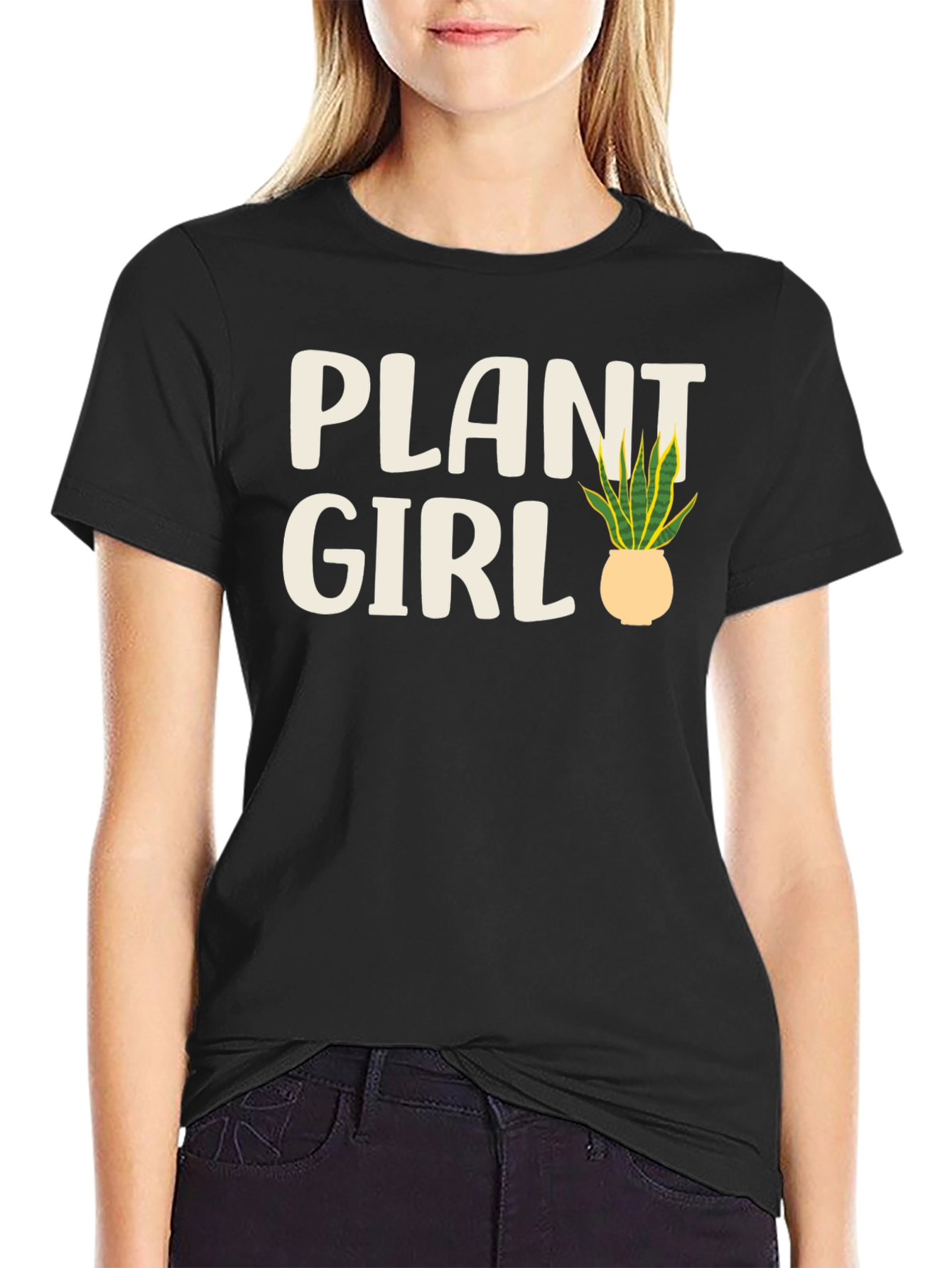 Plant Girl Graphic Tee - Black