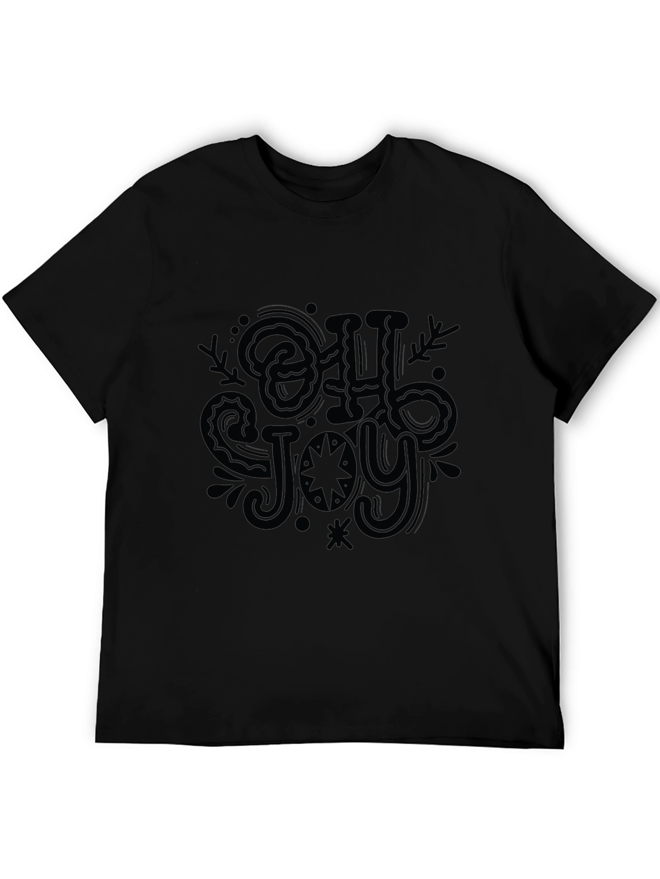 Oh Joy! Graphic Tee - Black Cotton T-Shirt