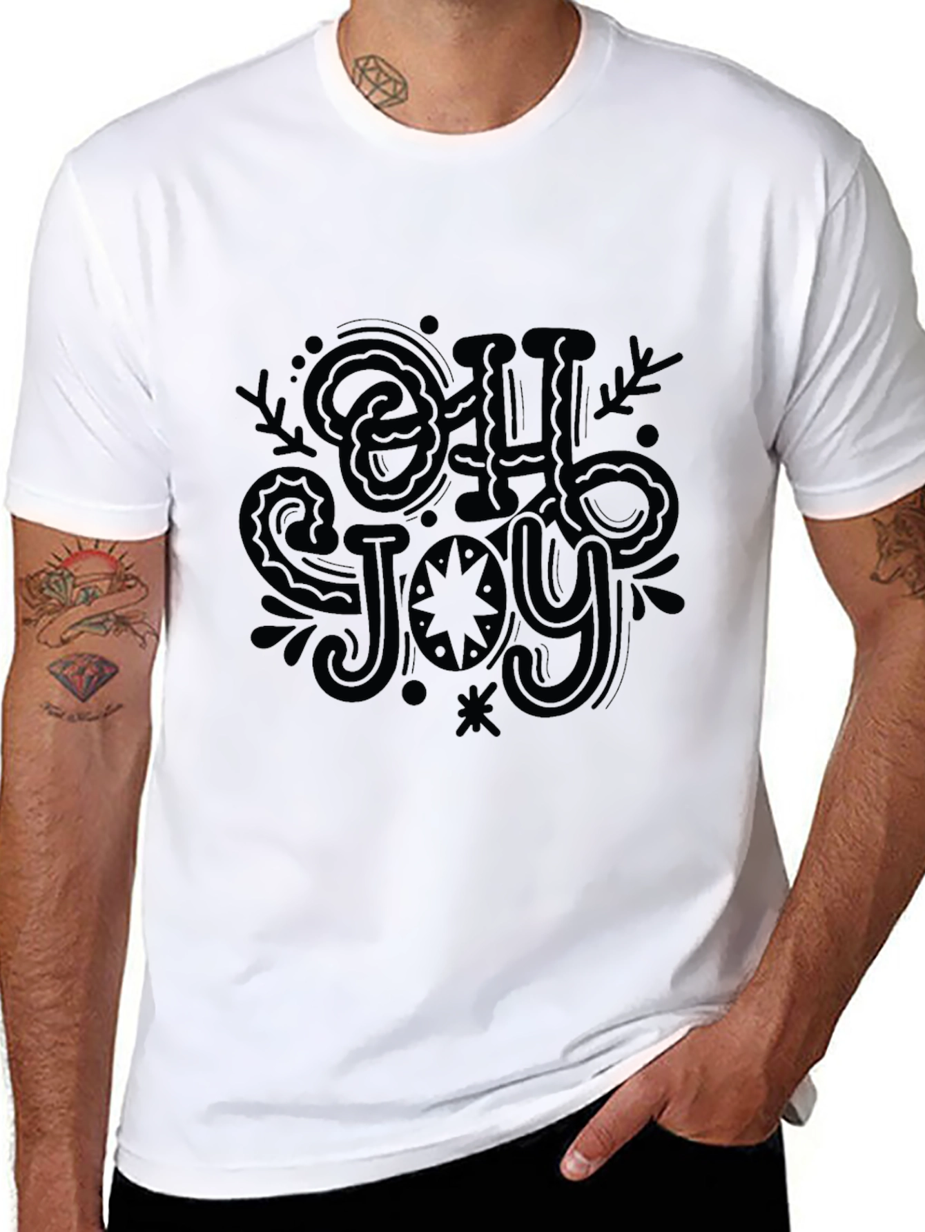 Oh Joy! Graphic Tee - Black Cotton T-Shirt
