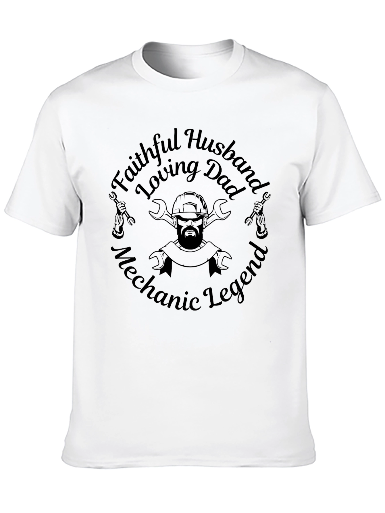 Faithful Husband Mechanic Legend Black T-Shirt