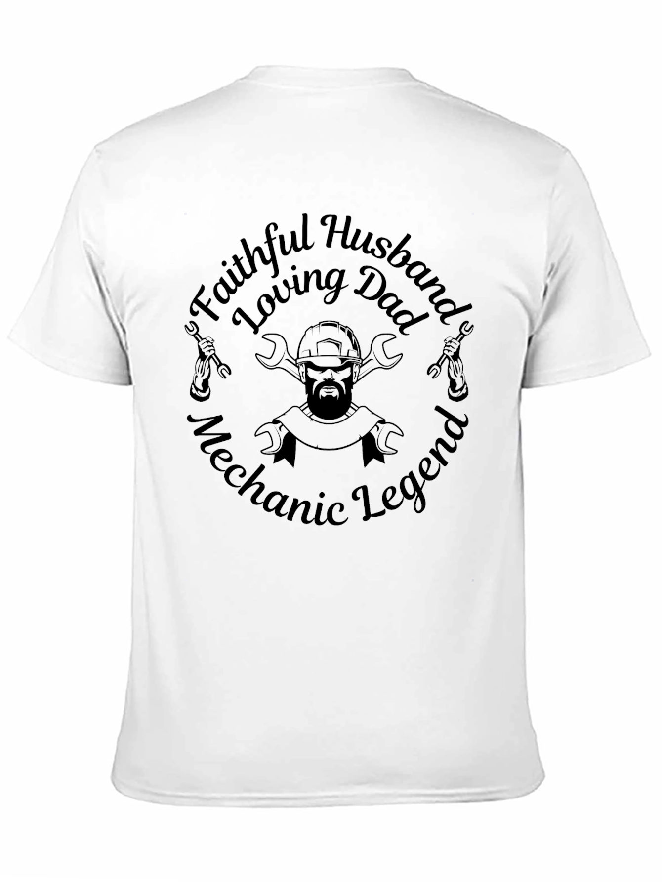 Faithful Husband Mechanic Legend Black T-Shirt