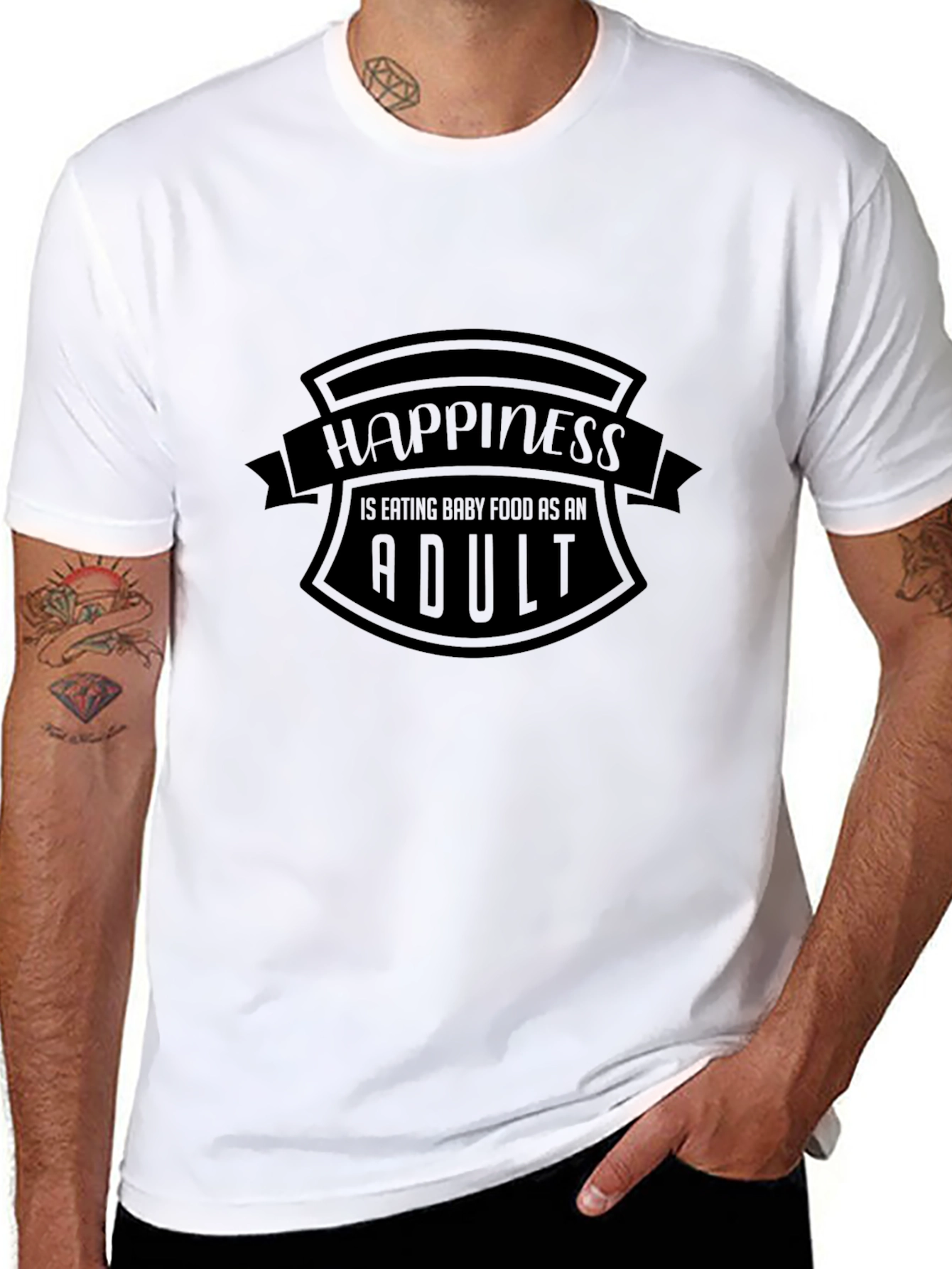 Happiness Baby Food Adult Funny Tee