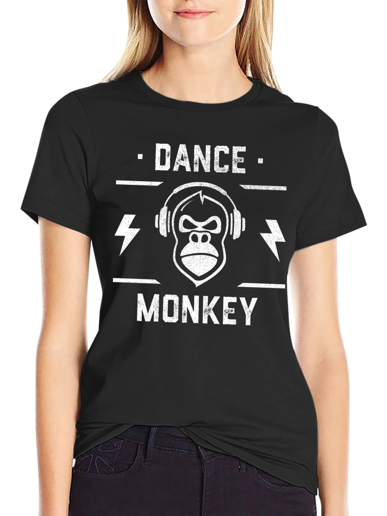 Dance Monkey Graphic Tee - Black T-Shirt