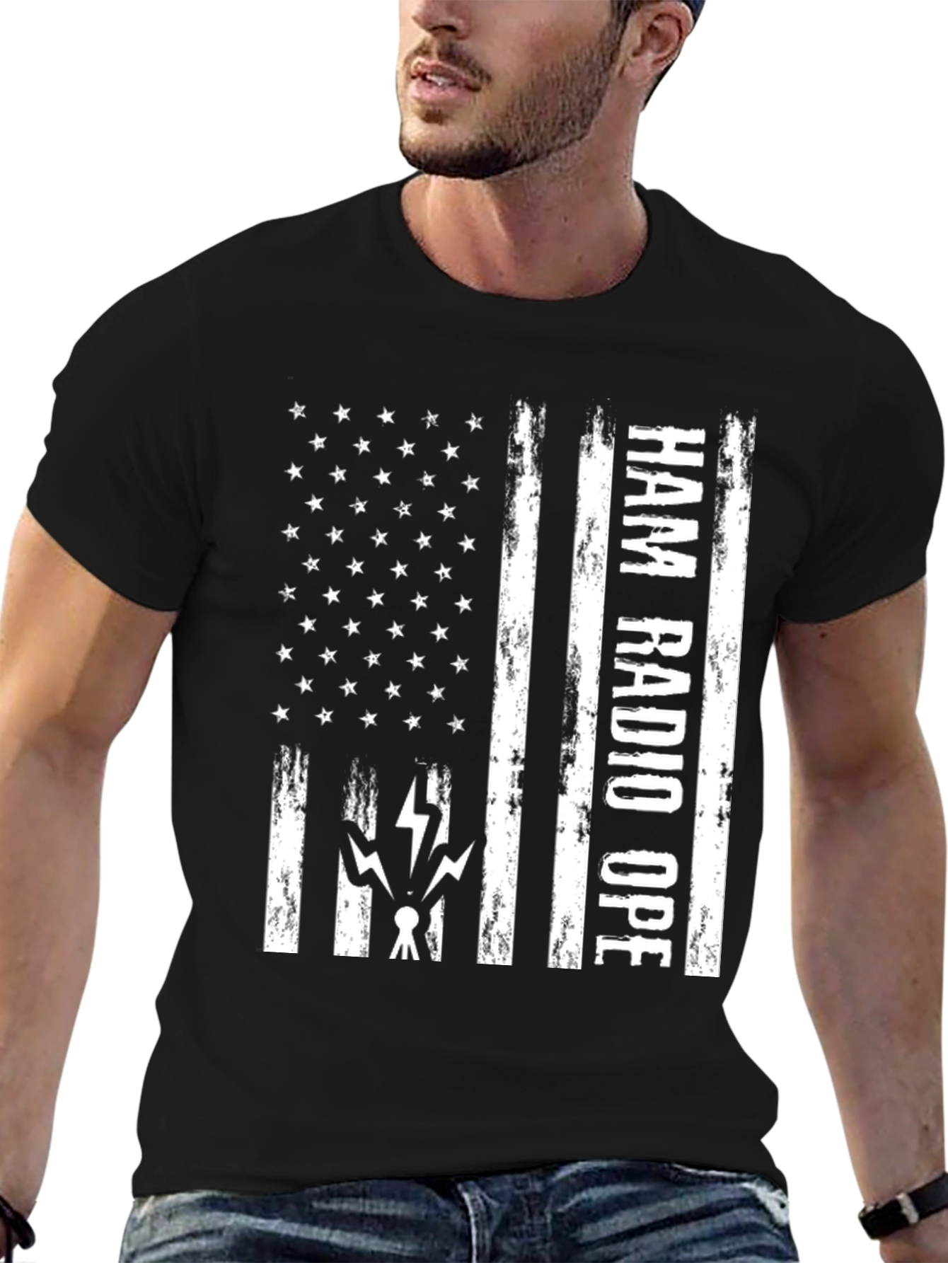 Ham Radio Operator American Flag T-Shirt