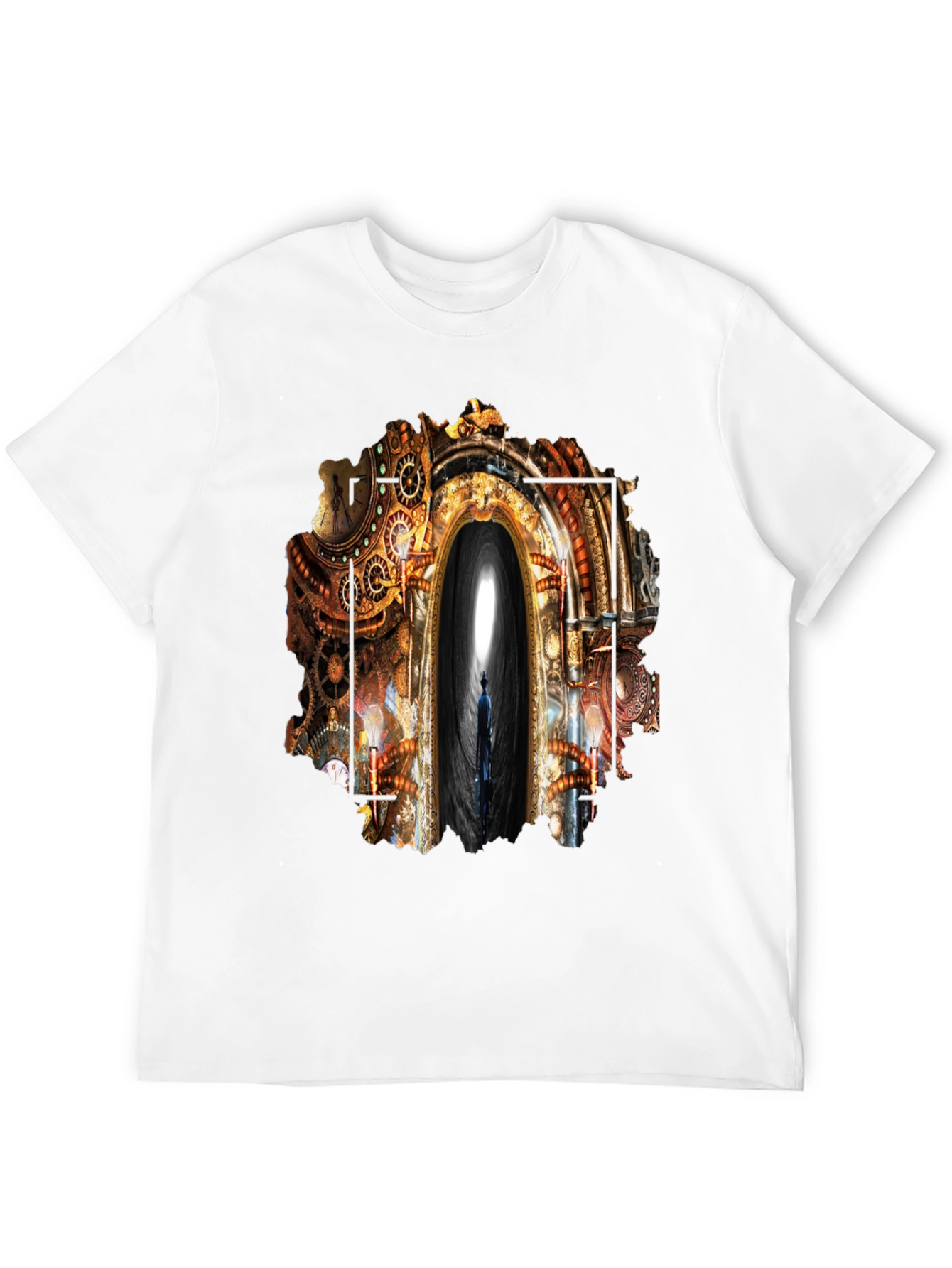 Steampunk Portal Graphic Tee - Unique Design