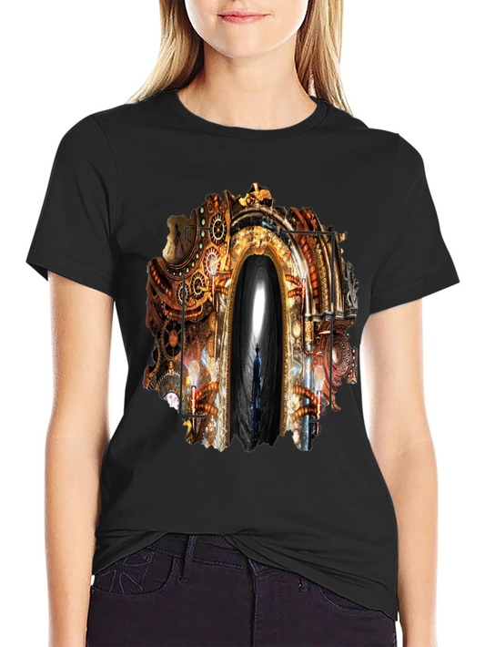 Steampunk Portal Graphic Tee - Unique Design