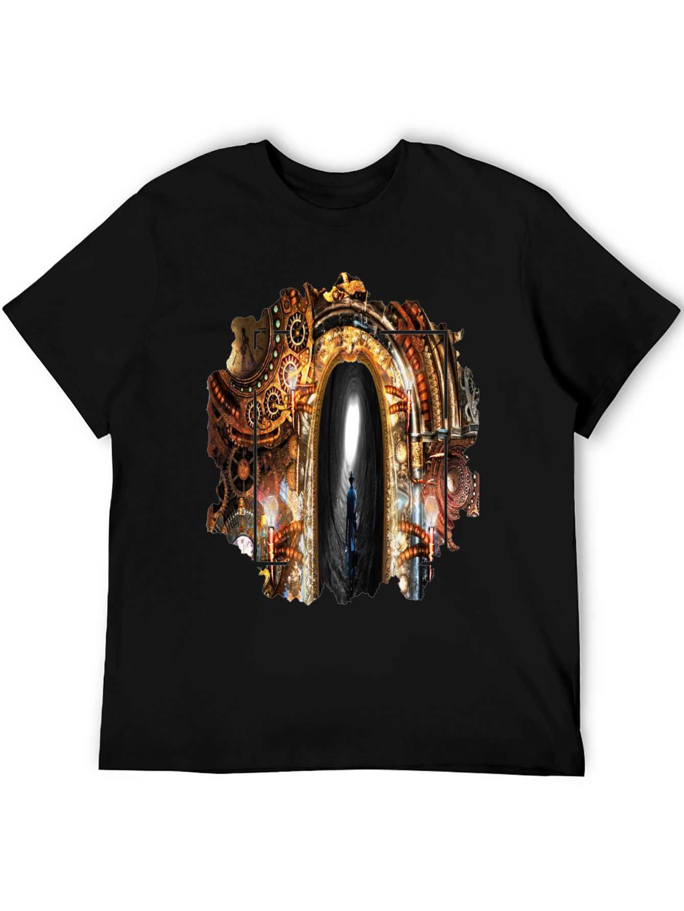 Steampunk Portal Graphic Tee - Unique Design