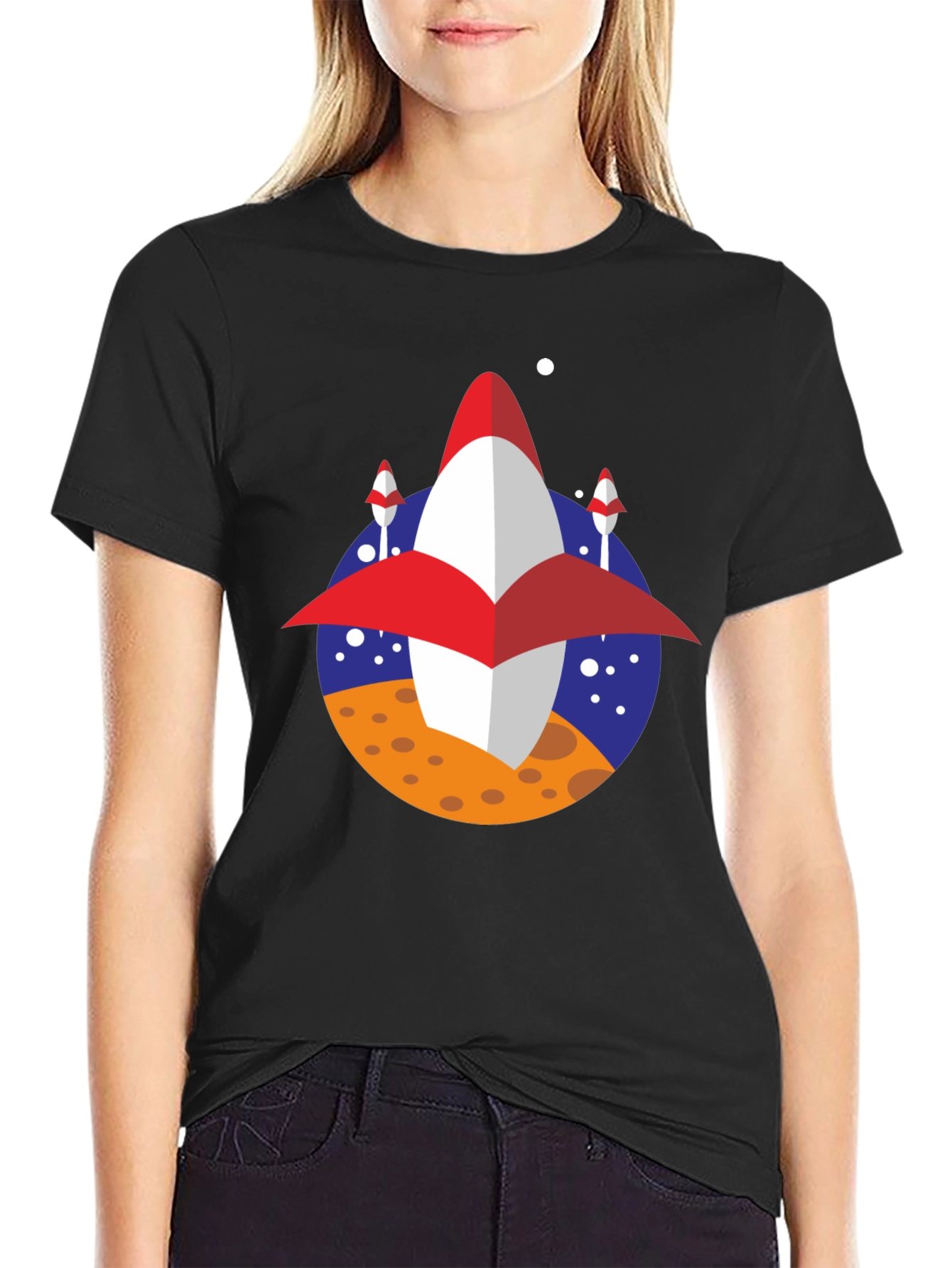 Retro Rocket T-Shirt - Space Adventure Tee