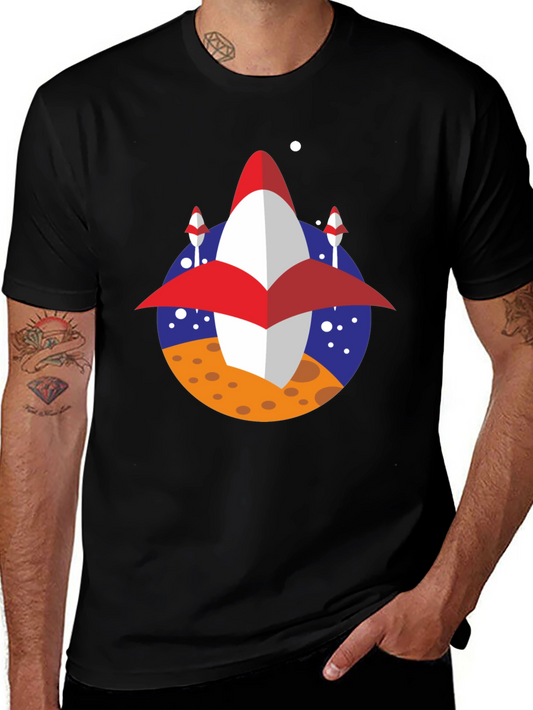 Retro Rocket T-Shirt - Space Adventure Tee