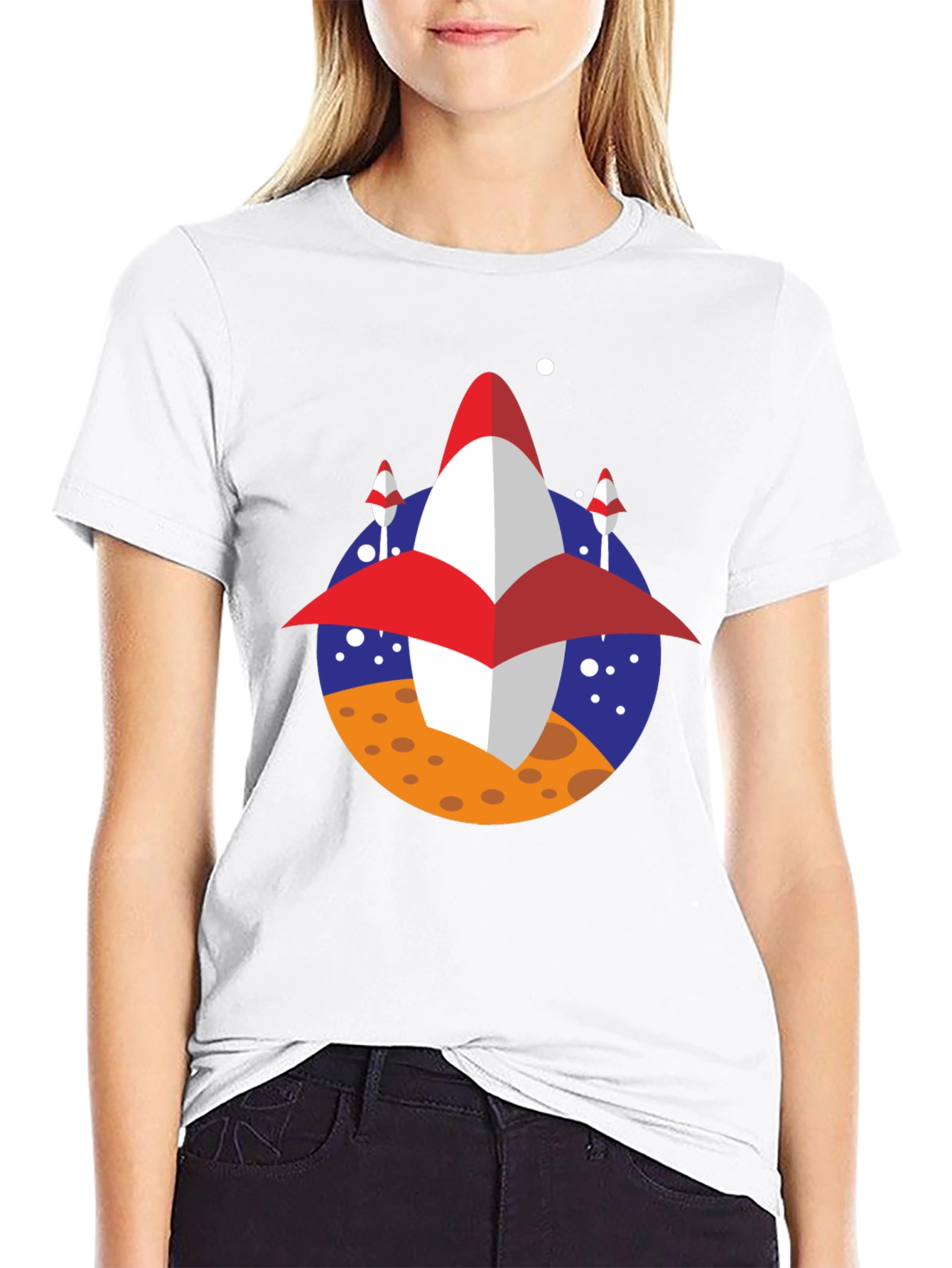 Retro Rocket T-Shirt - Space Adventure Tee