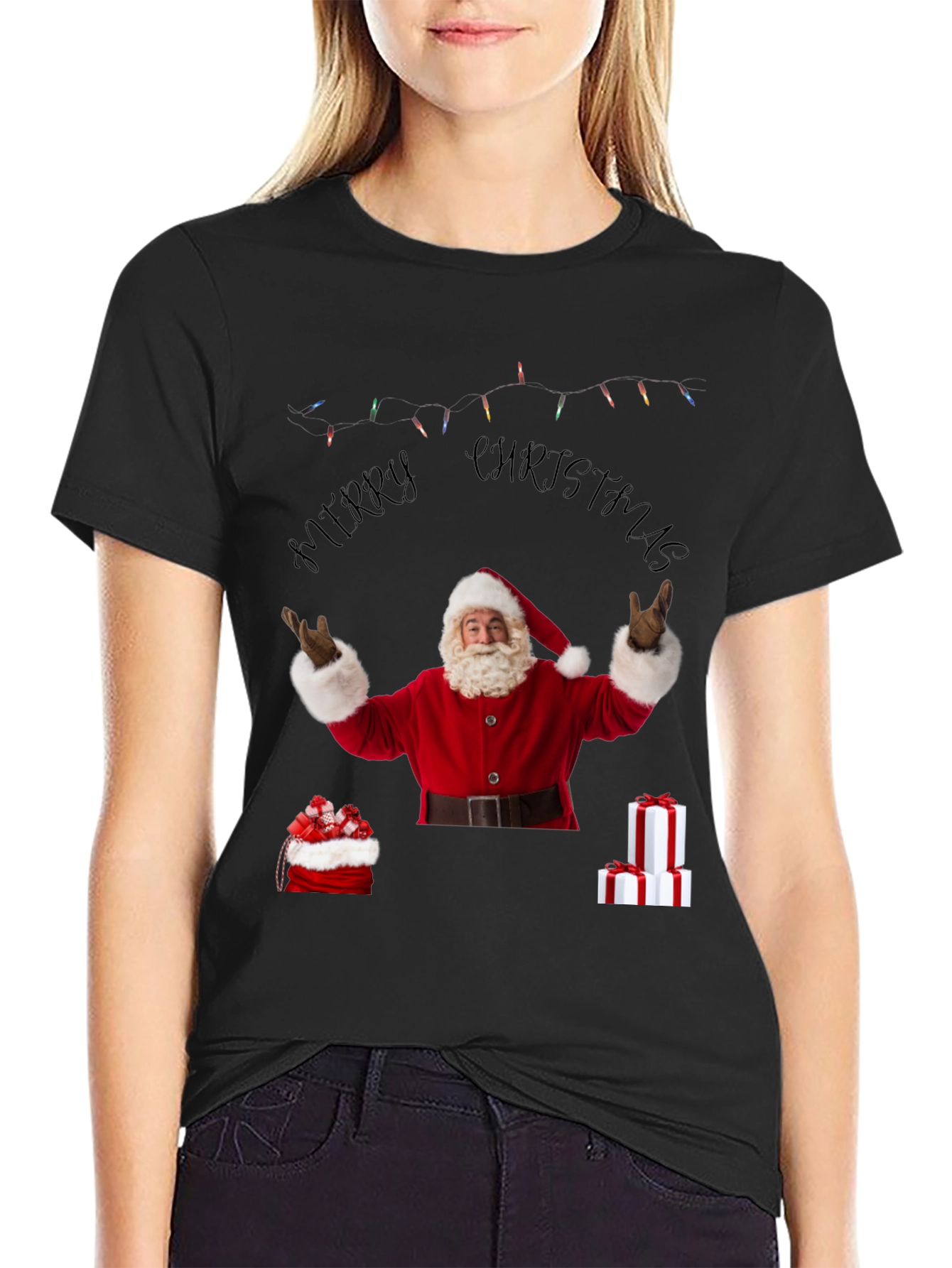Merry Christmas Santa Graphic T-Shirt