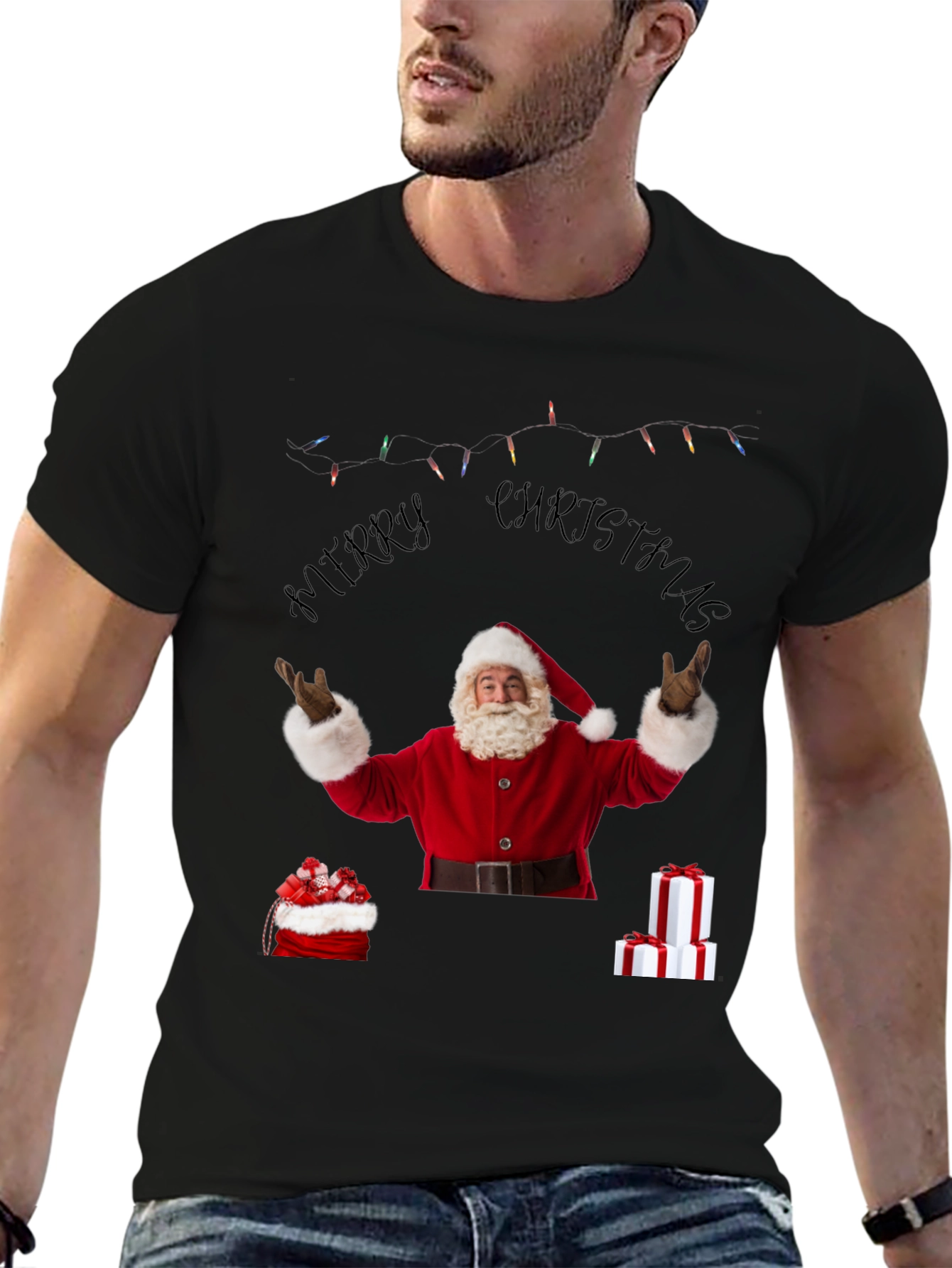 Merry Christmas Santa Graphic T-Shirt