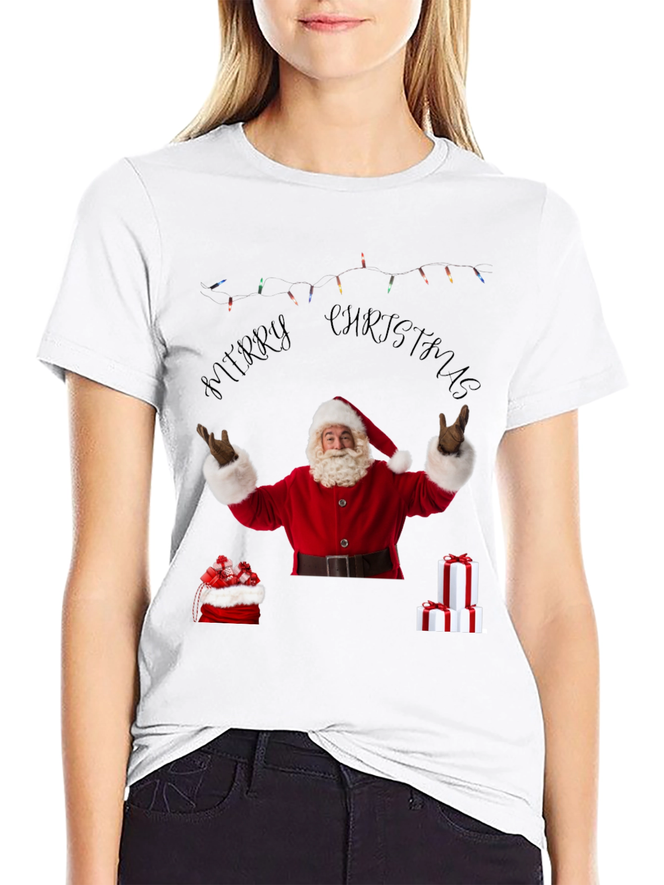 Merry Christmas Santa Graphic T-Shirt