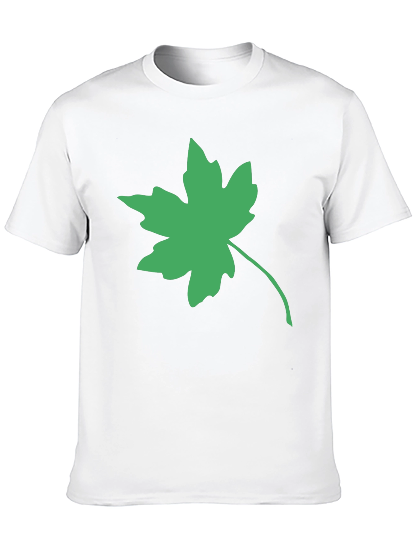 Green Maple Leaf Black Tee