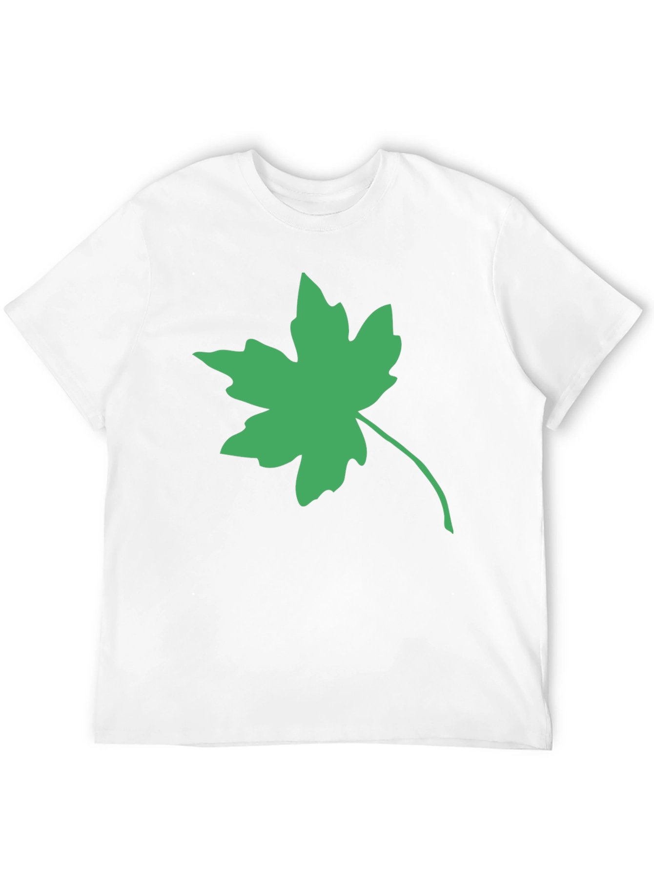Green Maple Leaf Black Tee