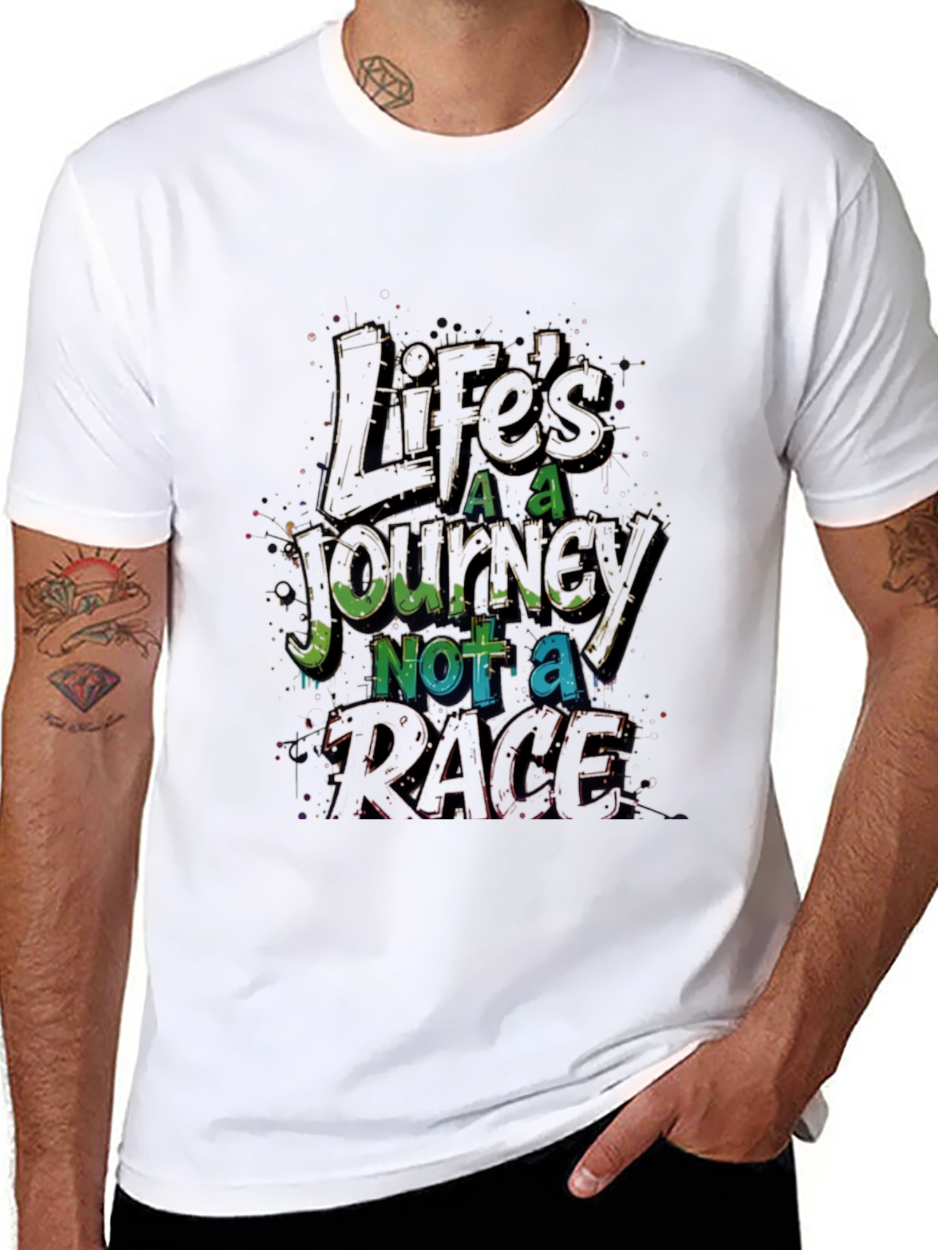 Lifes A Journey Graphic Tee - Black