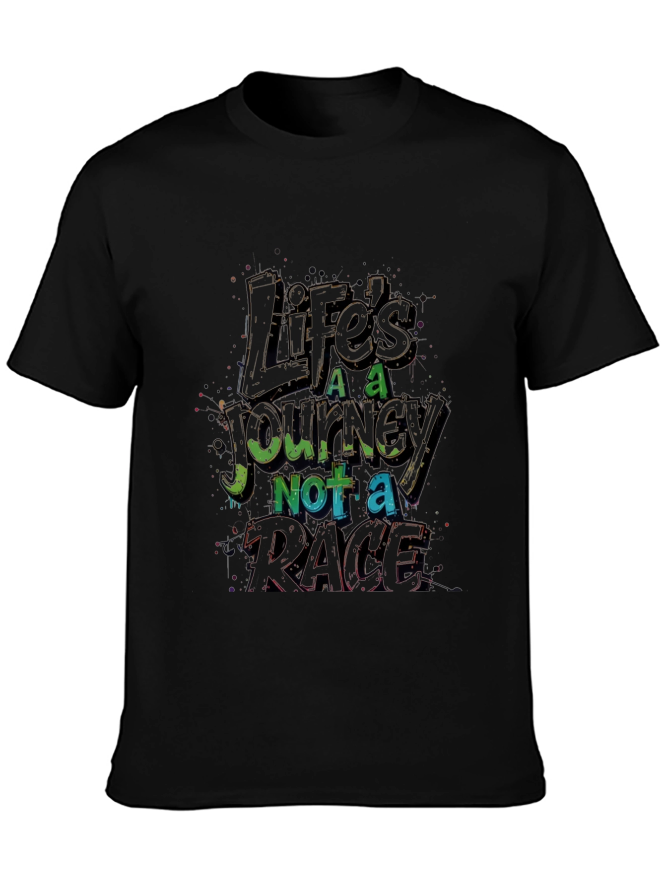 Lifes A Journey Graphic Tee - Black