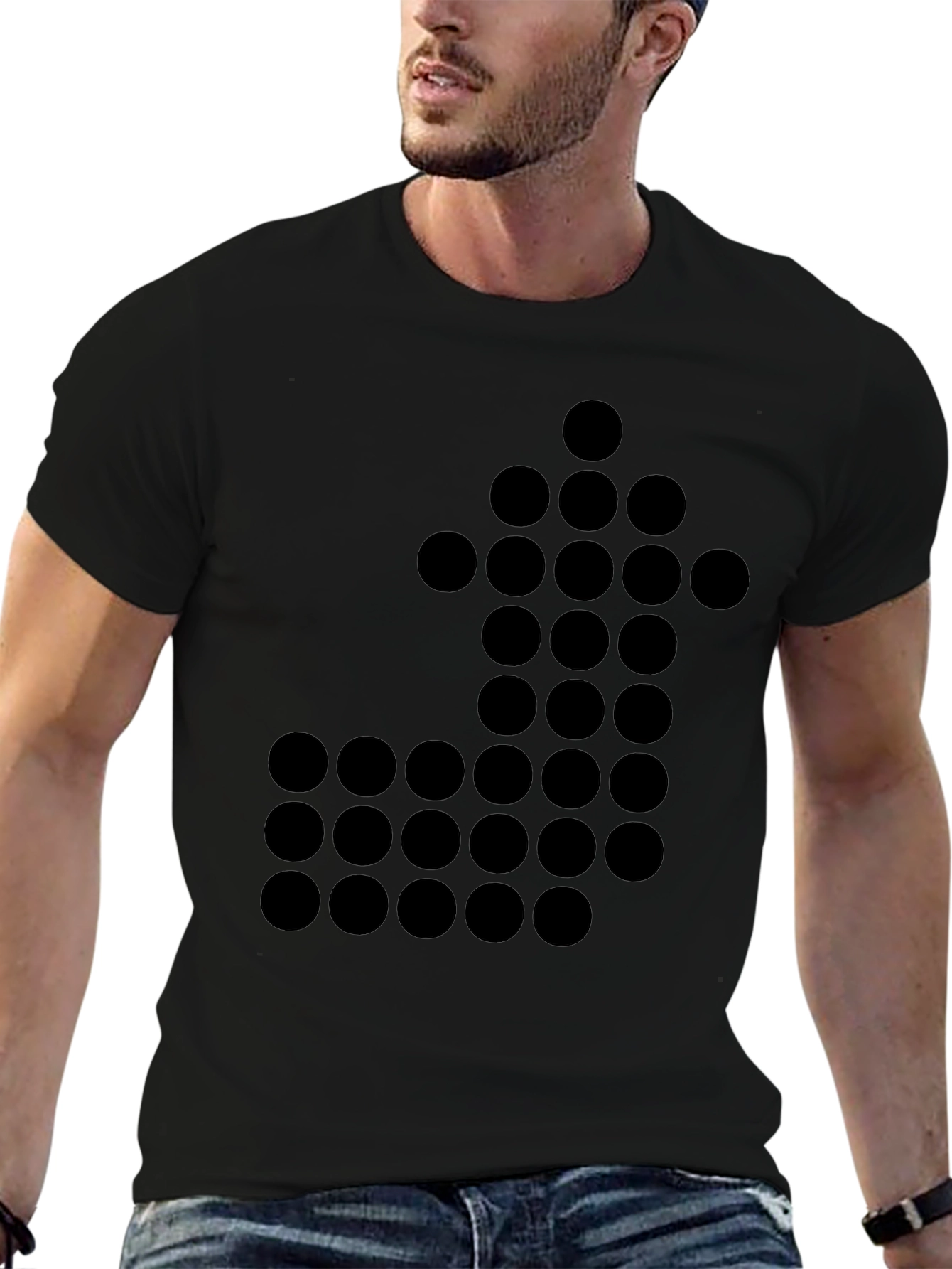 Retro 8-Bit Arrow Black Graphic Tee