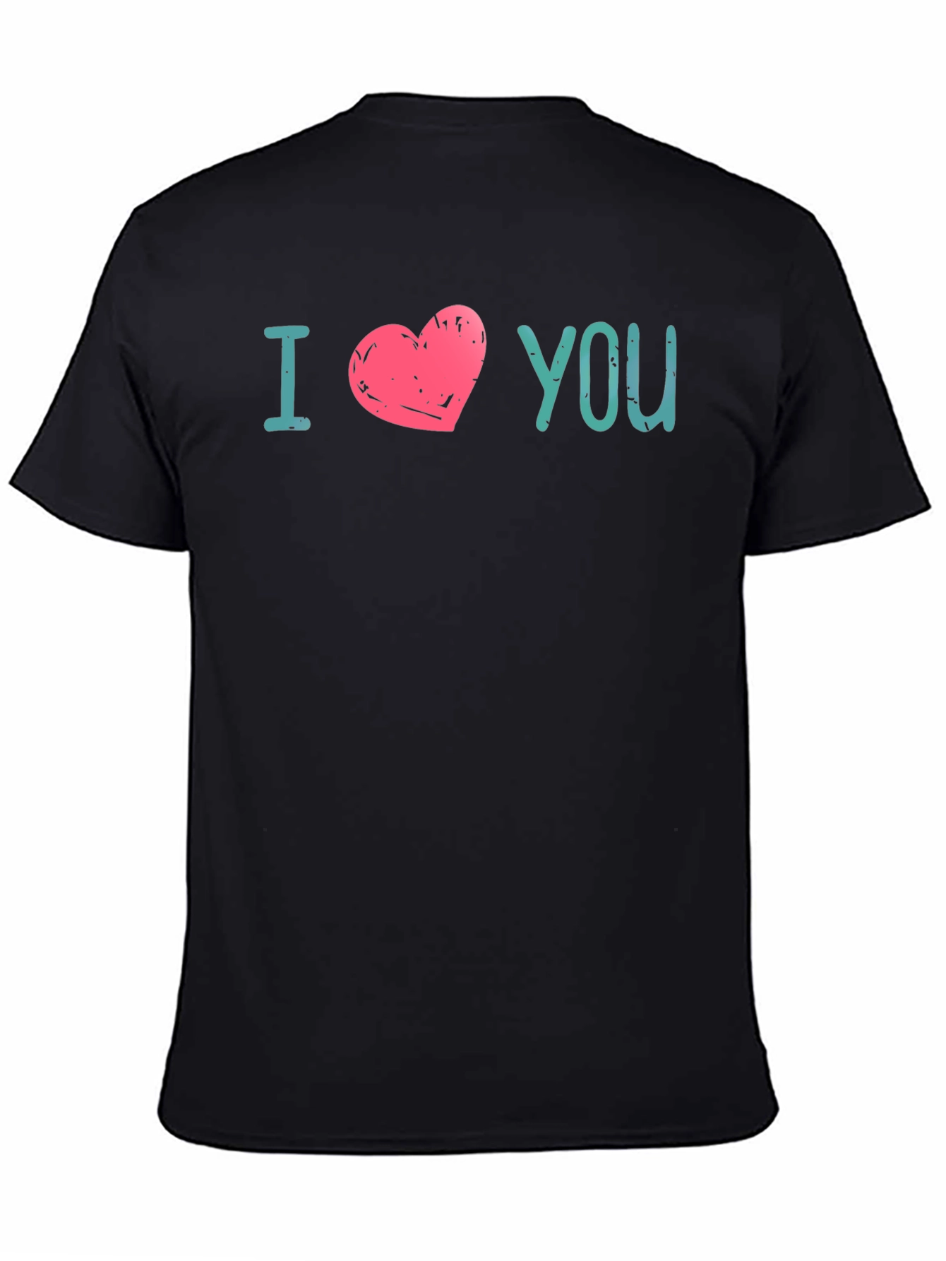 I Heart You Graphic Print Tee - Black