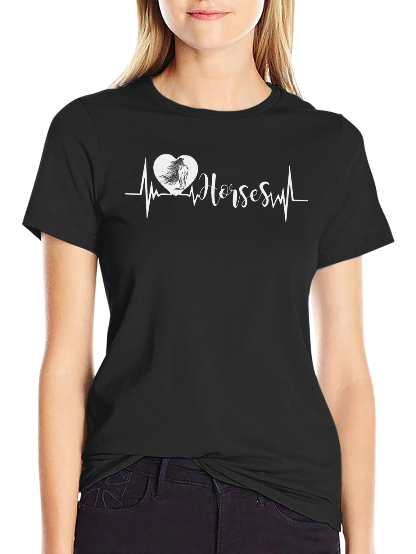Heartbeat Horses Graphic T-Shirt