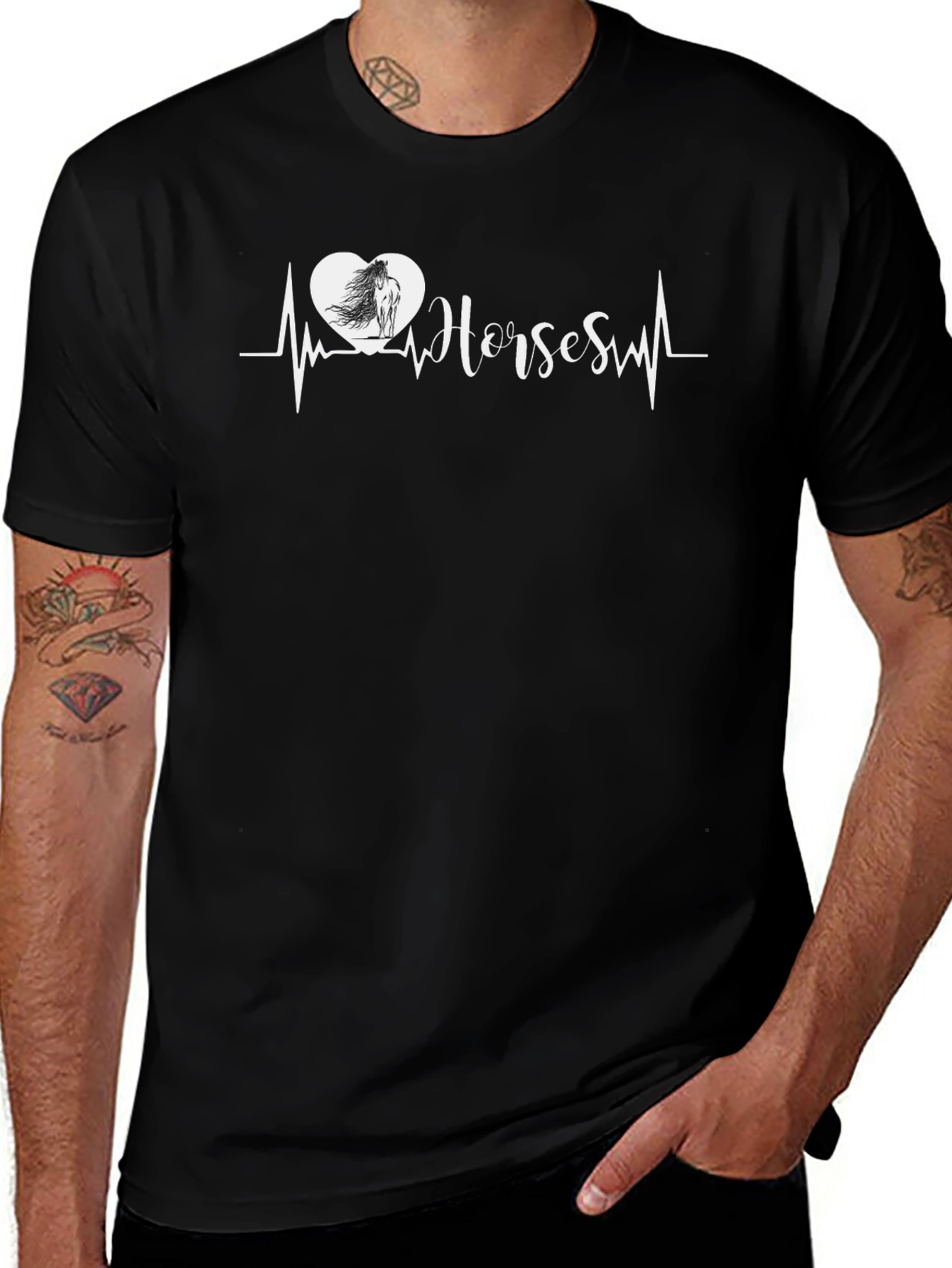 Heartbeat Horses Graphic T-Shirt