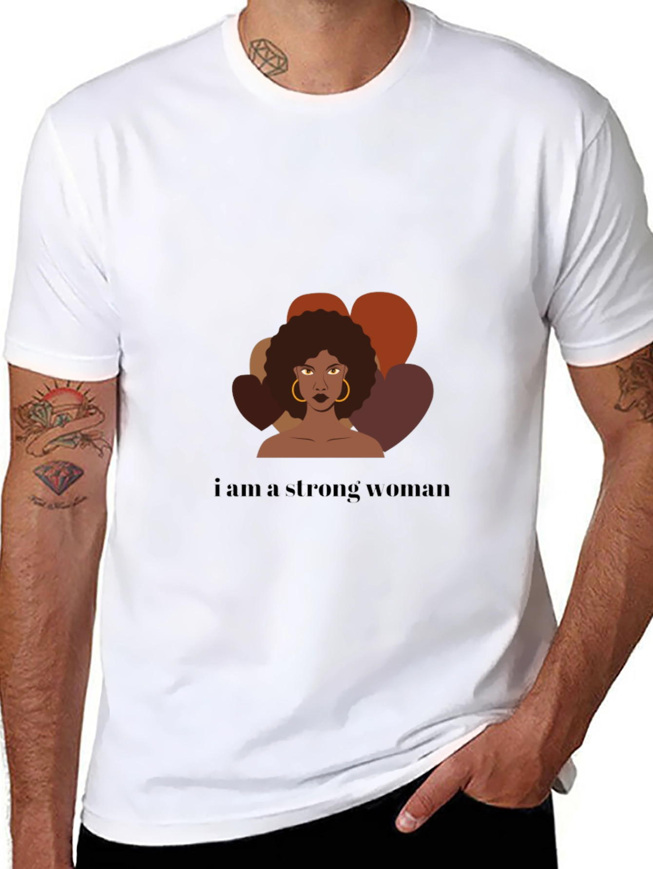 Strong Woman Graphic Tee - Empowering Design