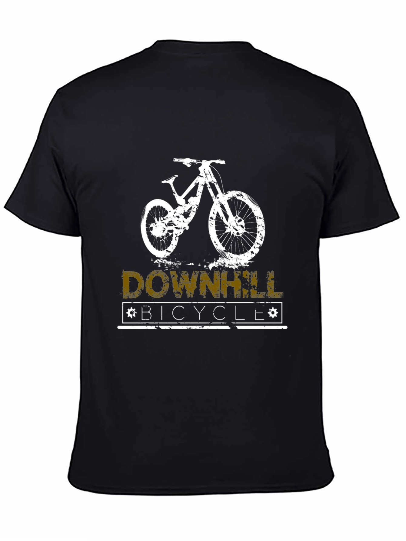 Downhill Bicycle T-Shirt - Black Graphic Tee