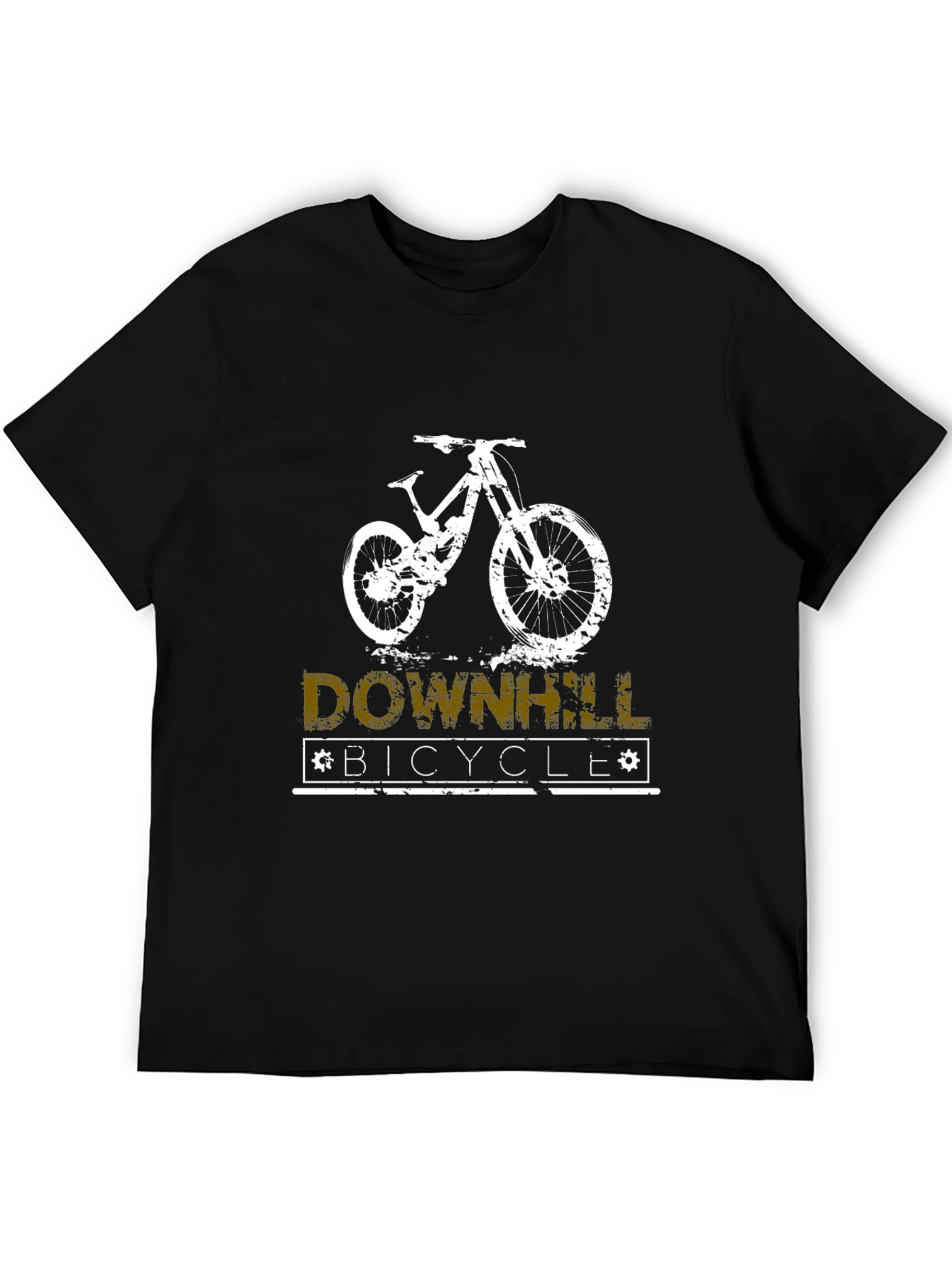 Downhill Bicycle T-Shirt - Black Graphic Tee
