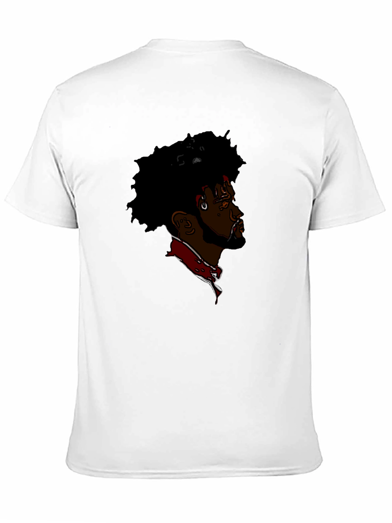 Cool Afro Man Graphic Print Black T-Shirt