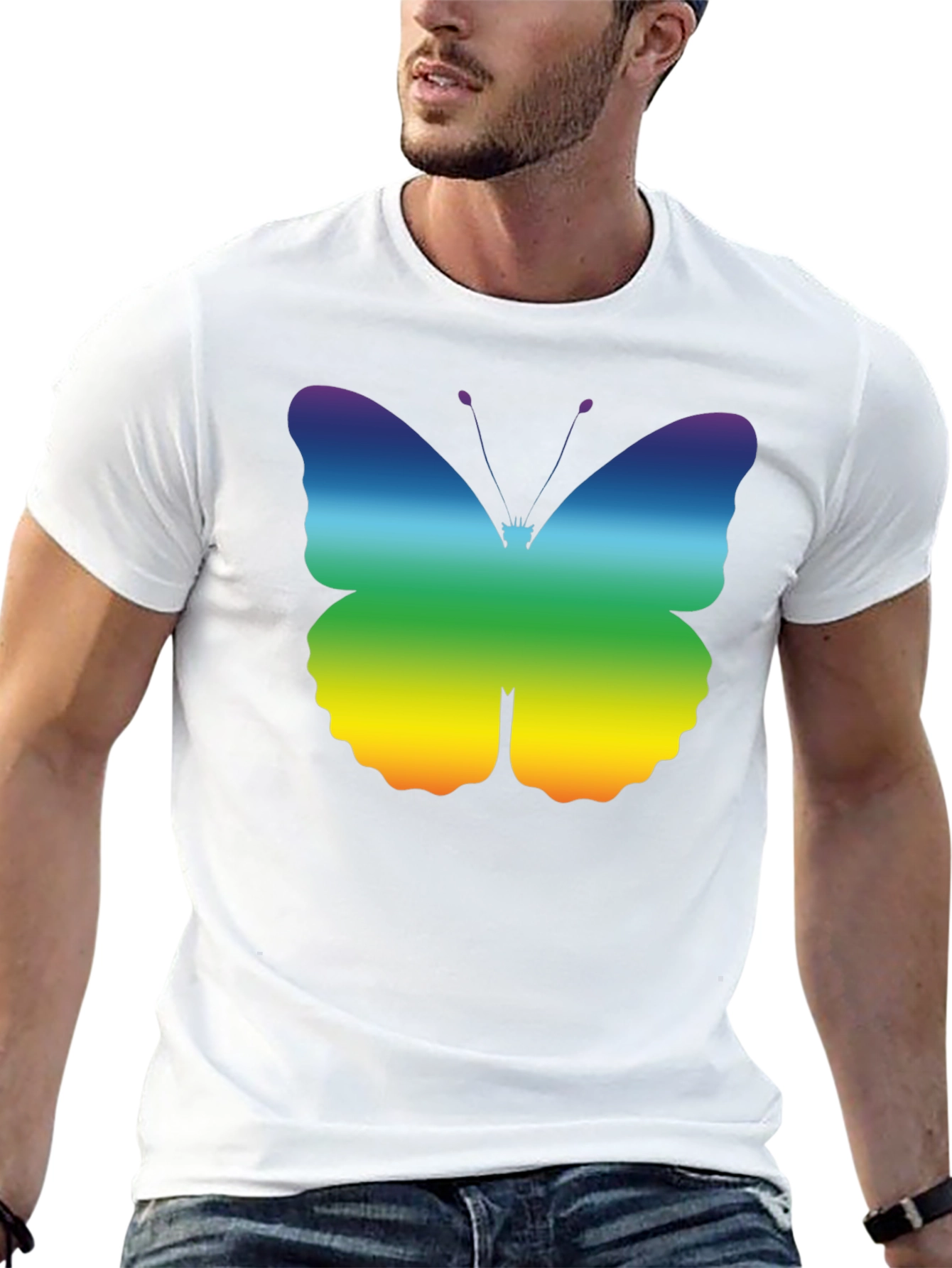 Rainbow Butterfly Graphic T-Shirt - Pride