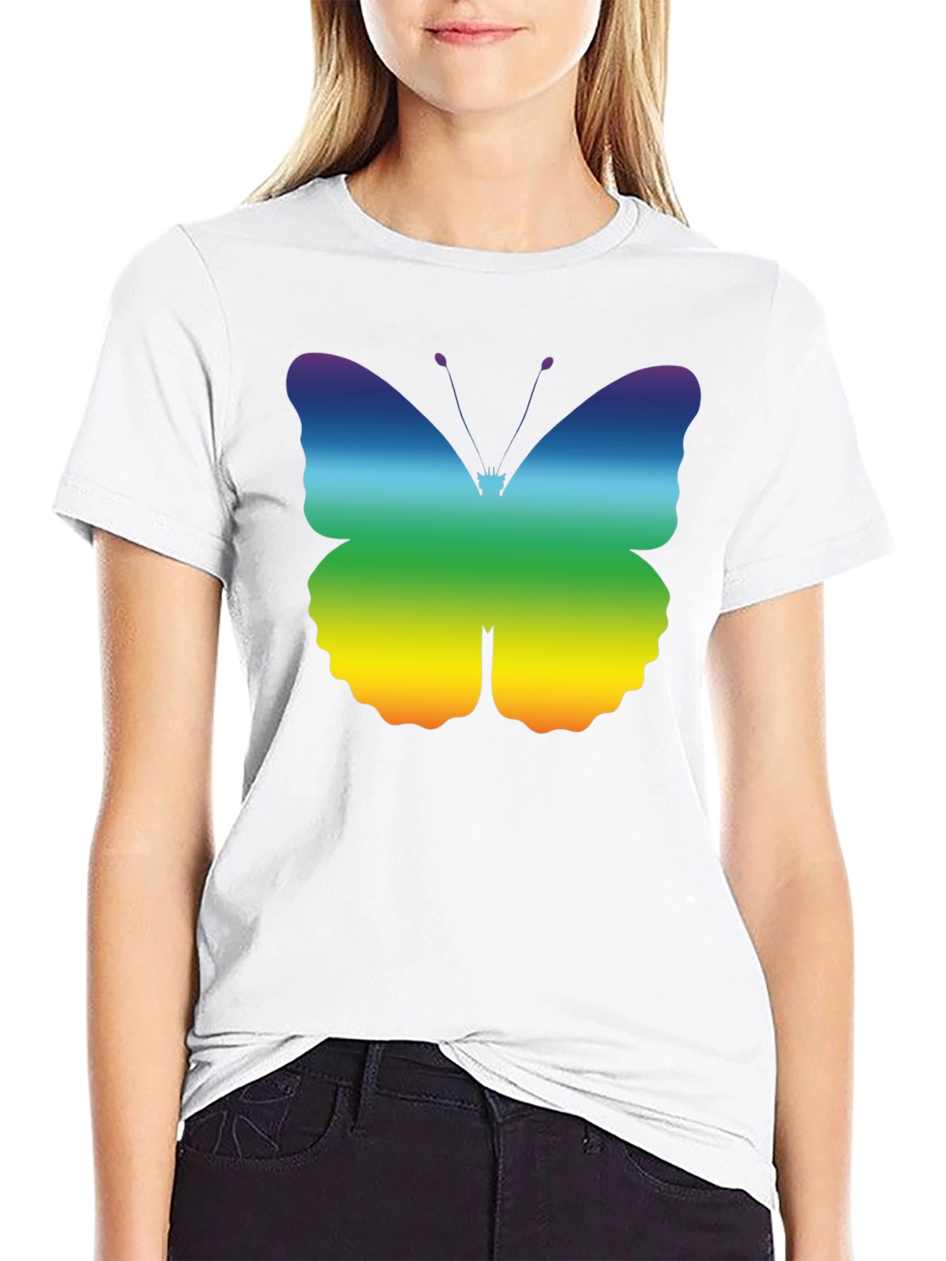 Rainbow Butterfly Graphic T-Shirt - Pride