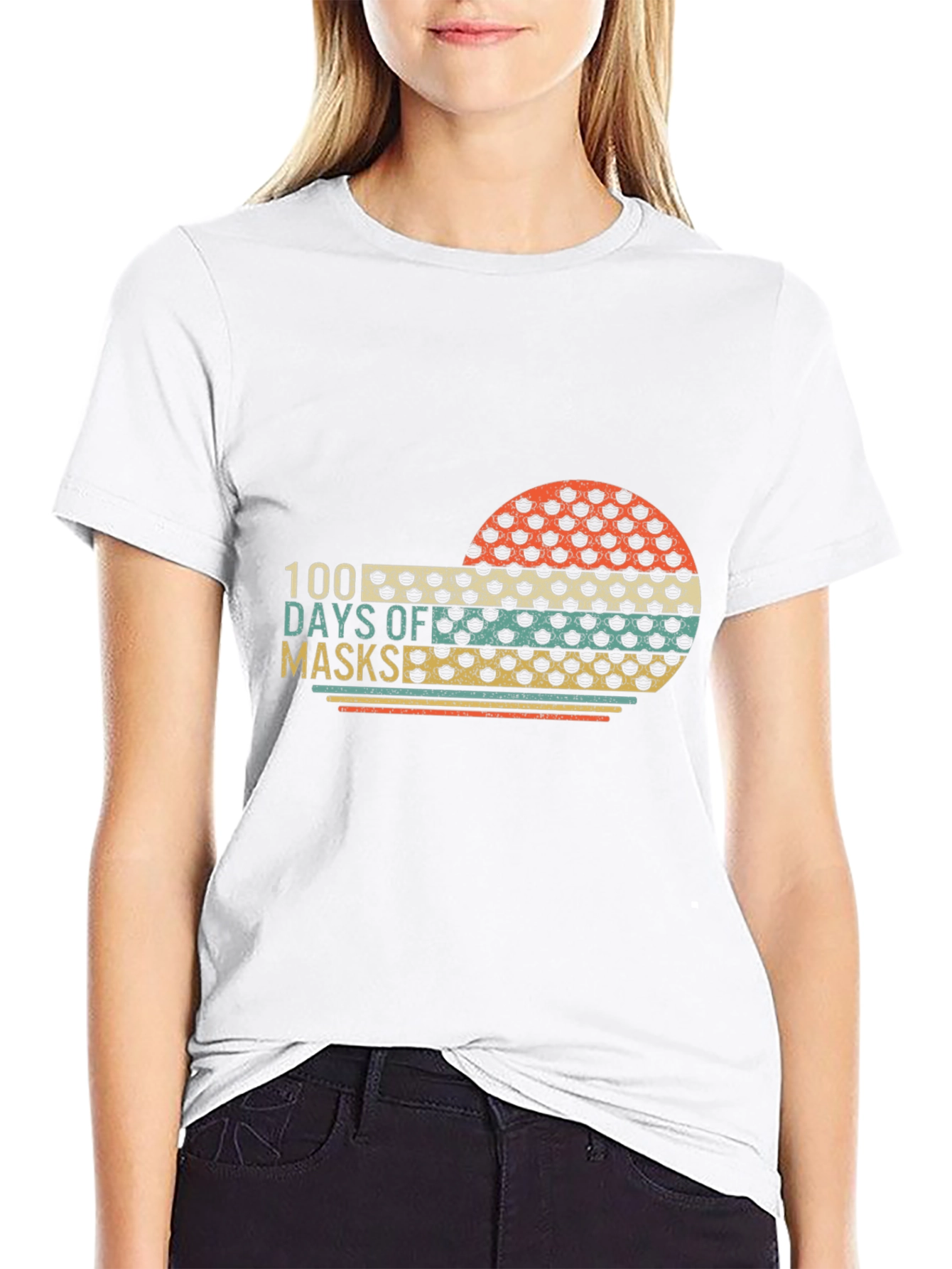 100 Days Off Masks Graphic Tee