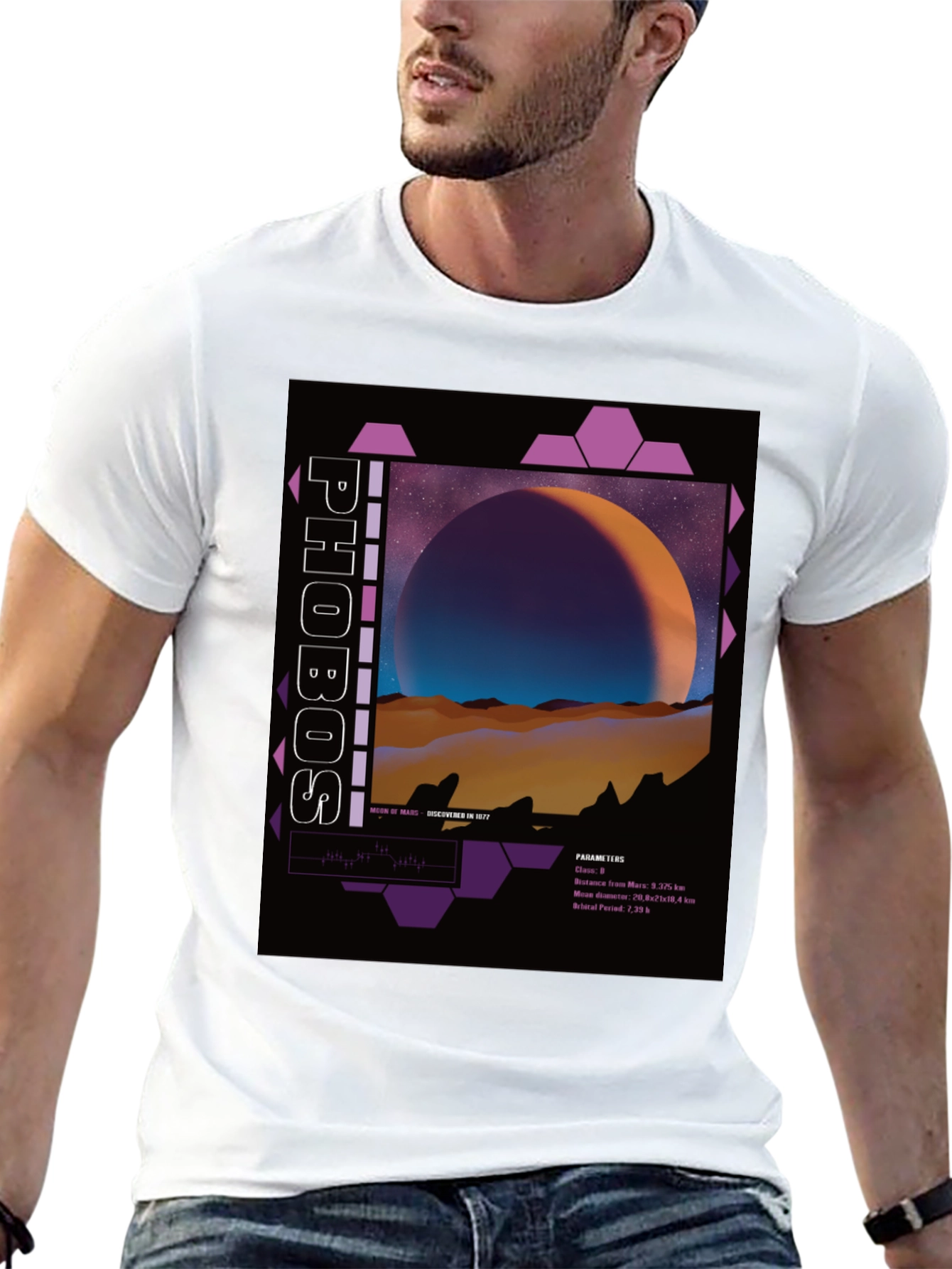 Phobos Graphic T-Shirt - Space Art Tee