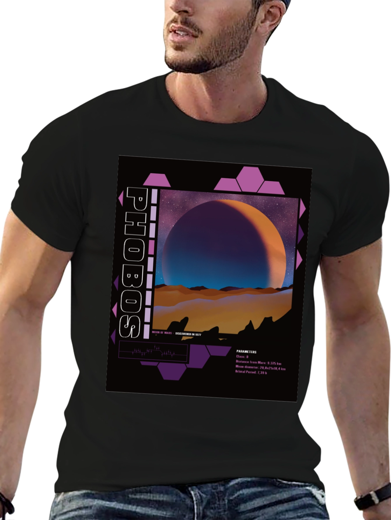 Phobos Graphic T-Shirt - Space Art Tee