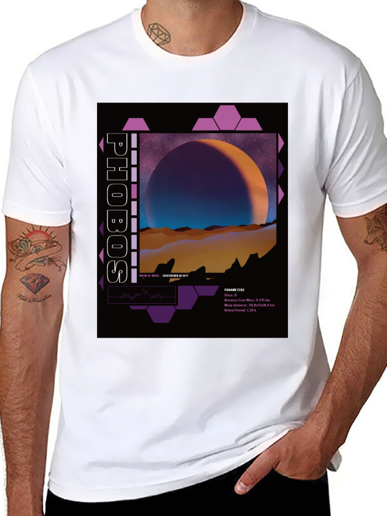 Phobos Graphic T-Shirt - Space Art Tee