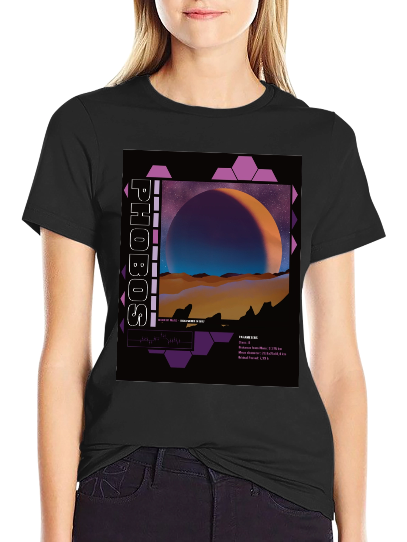 Phobos Graphic T-Shirt - Space Art Tee