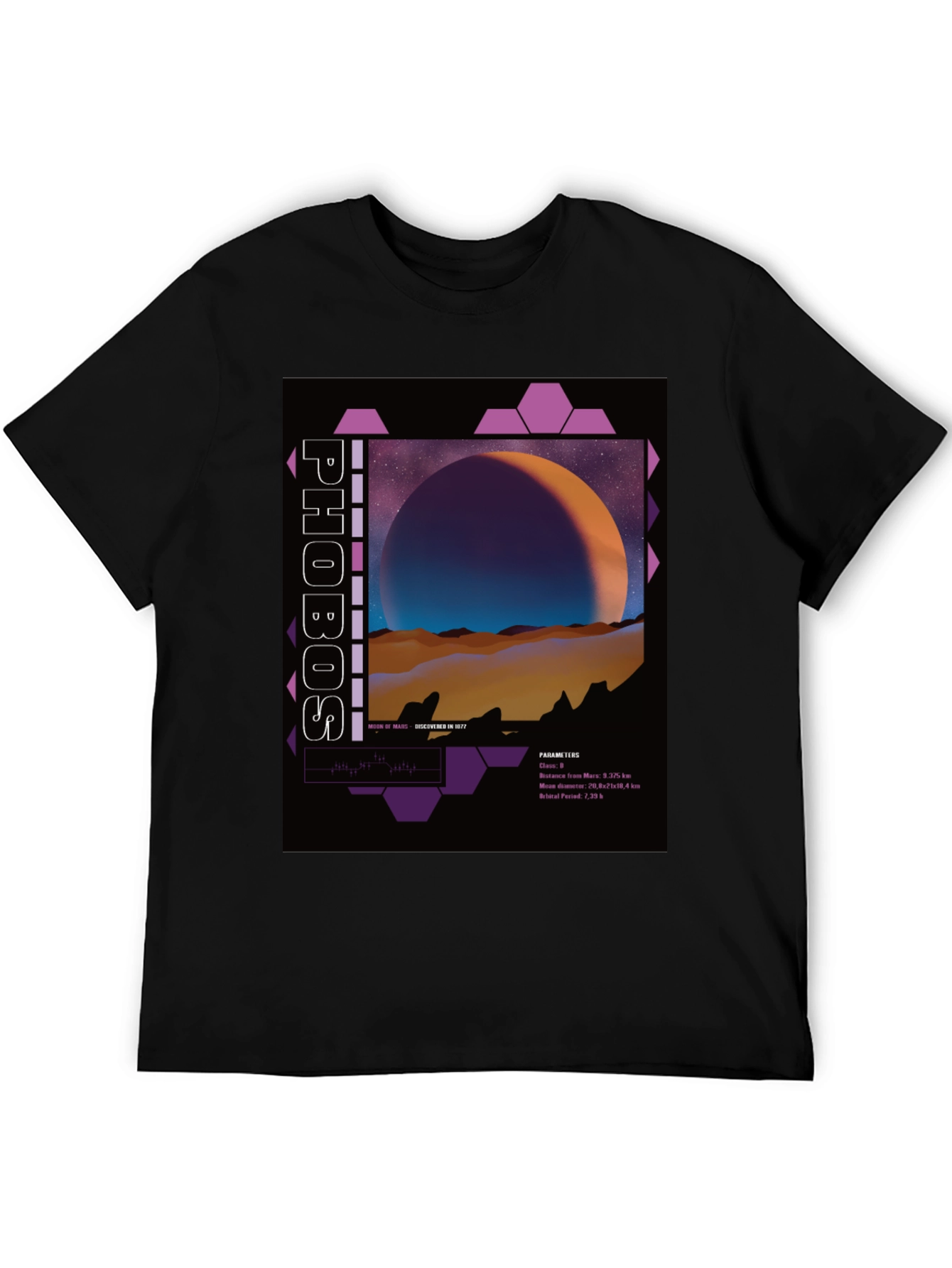 Phobos Graphic T-Shirt - Space Art Tee