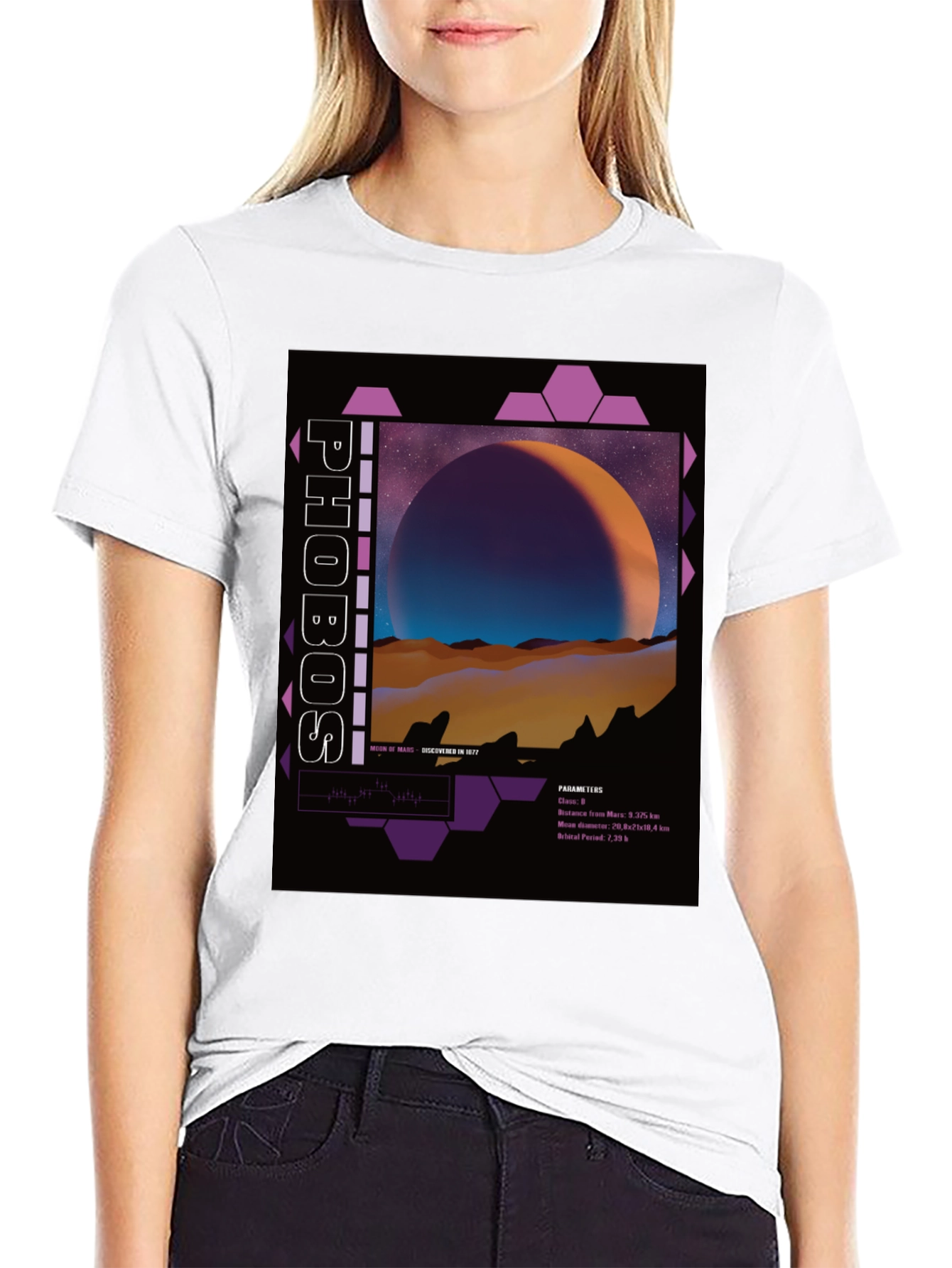 Phobos Graphic T-Shirt - Space Art Tee