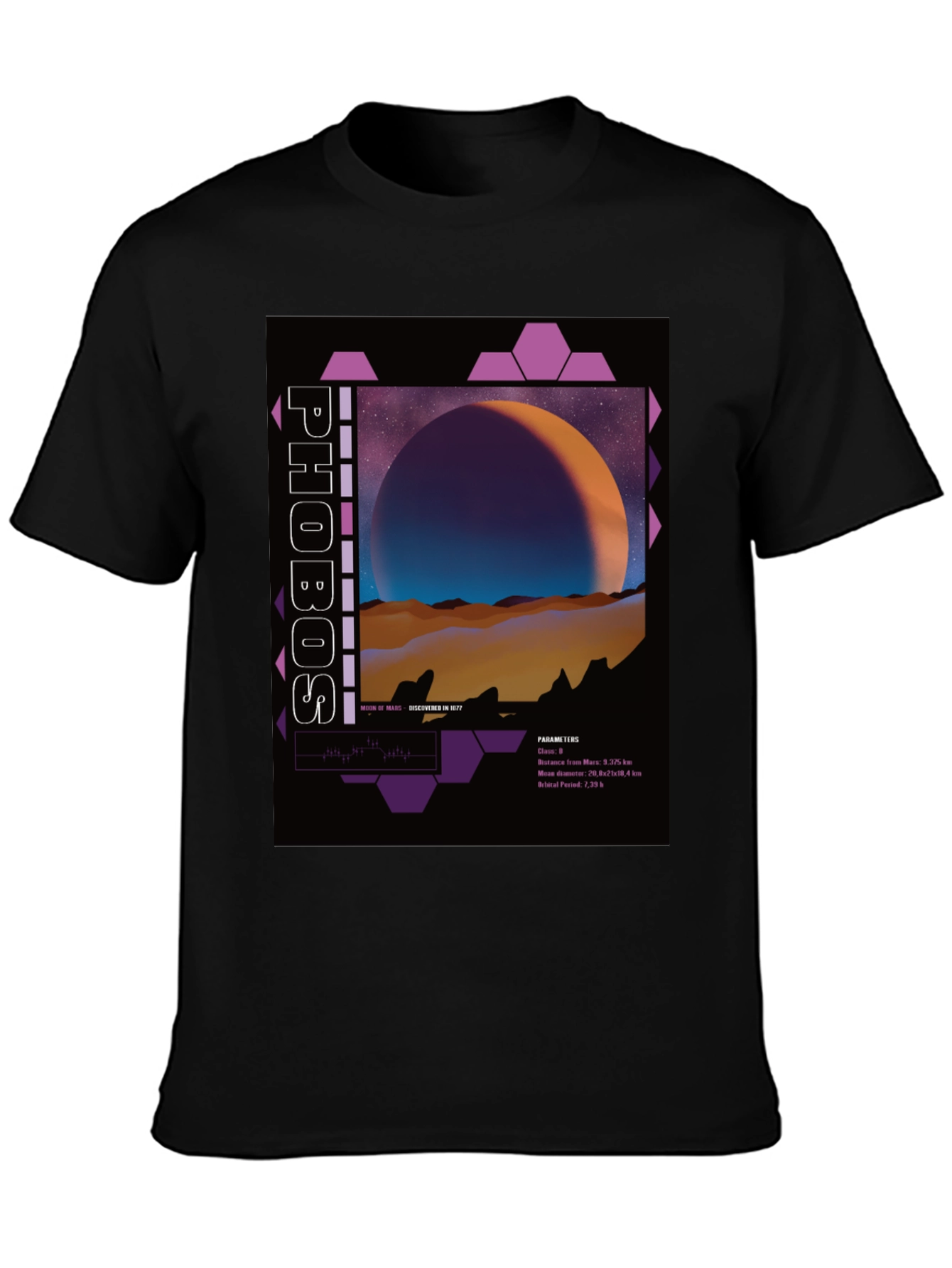 Phobos Graphic T-Shirt - Space Art Tee