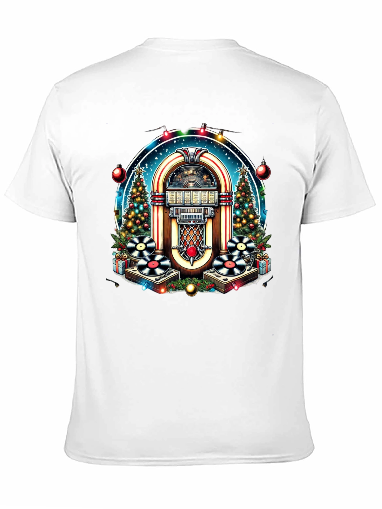 Festive Jukebox T-Shirt - Retro Holiday Style