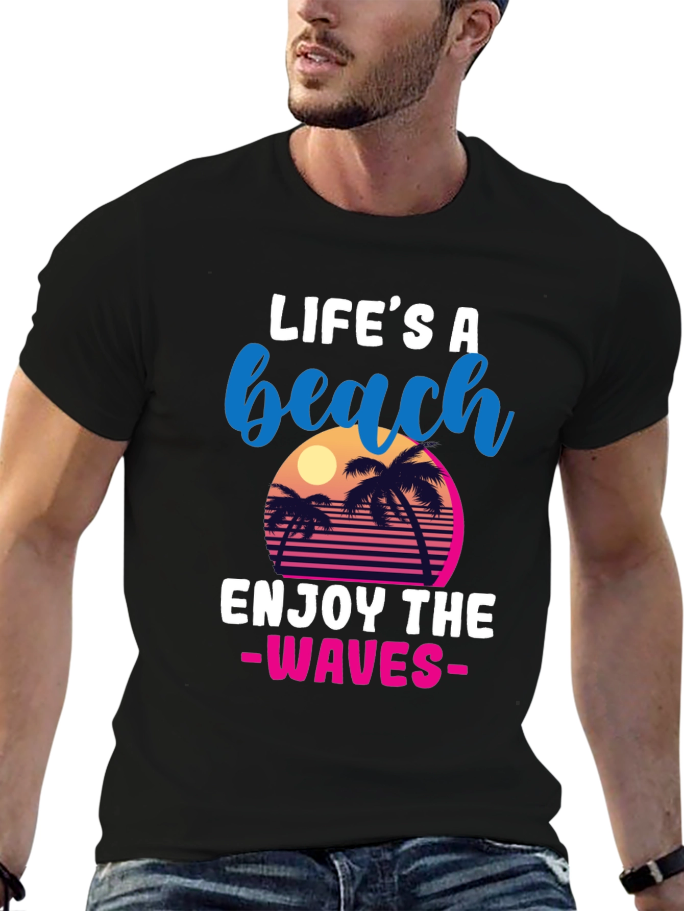 Lifes A Beach Retro T-Shirt