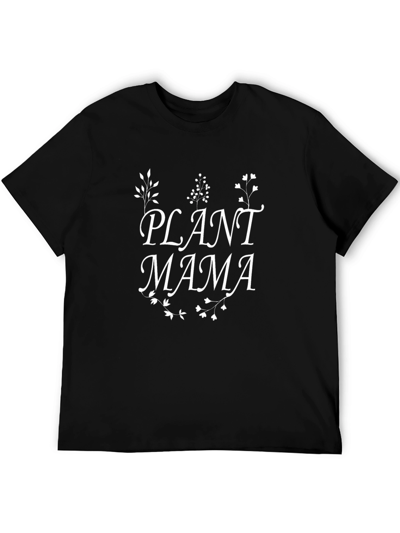 Plant Mama Graphic Tee - Black Cotton Blend Shirt