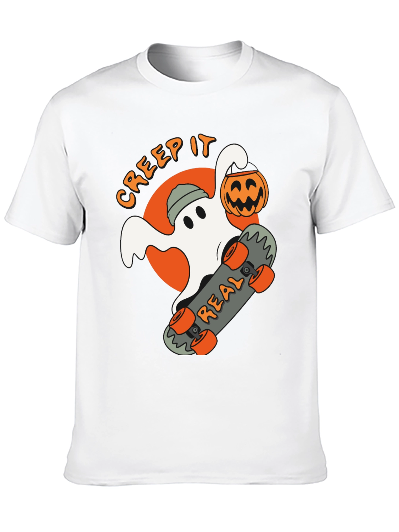 Creep It Real Ghost Skateboard T-Shirt