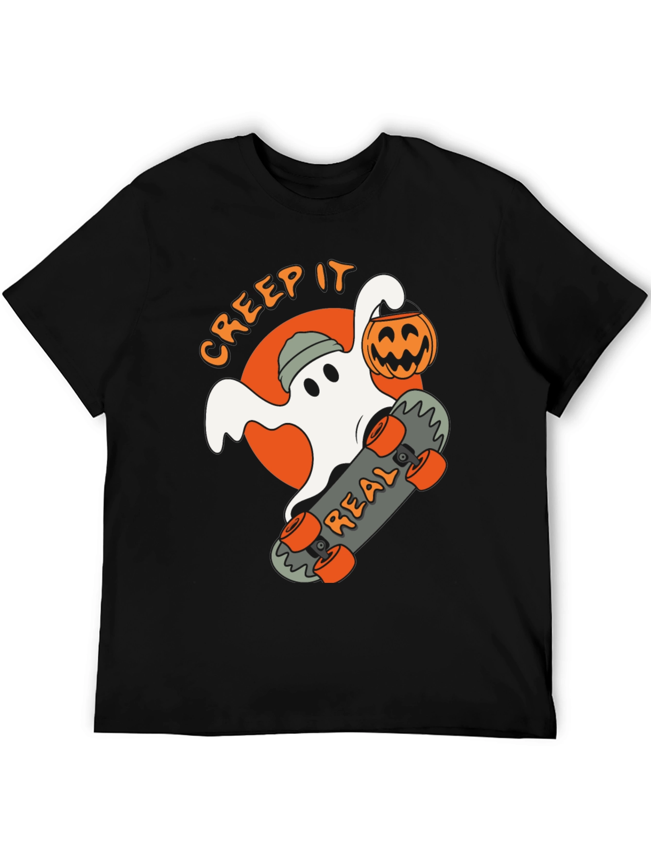 Creep It Real Ghost Skateboard T-Shirt