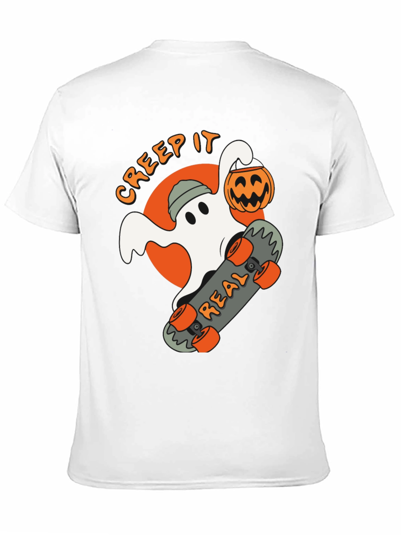 Creep It Real Ghost Skateboard T-Shirt