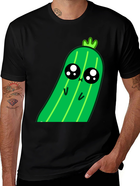 Kawaii Pickle Graphic Tee - Cute Food Shirt